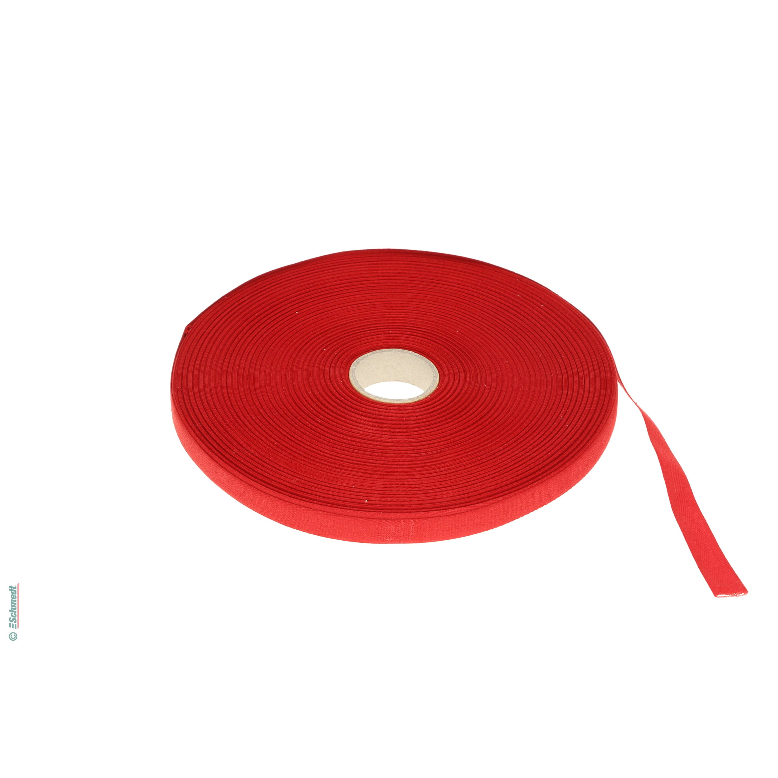 Mappenband - Spitzenqualität - Farbe hellrot - Breite (in mm) 15 - Hochwertiges Baumwollband zum Verschließen von Mappen oder Büchern....