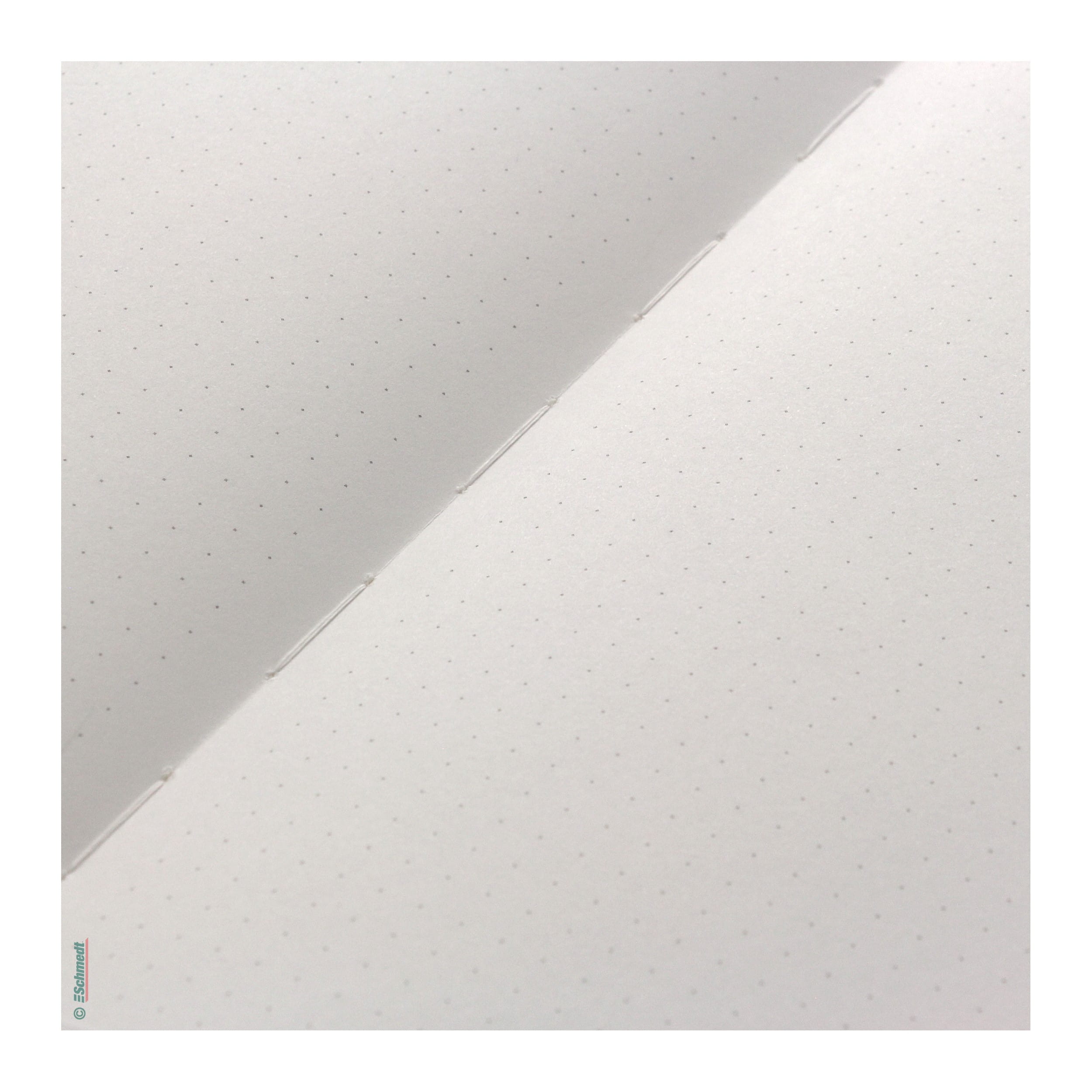 Book block blank for bullet journals - natural white, with 5 mm dot grid - Blank (empty) book block to make bullet journals, with which sche... - image-4