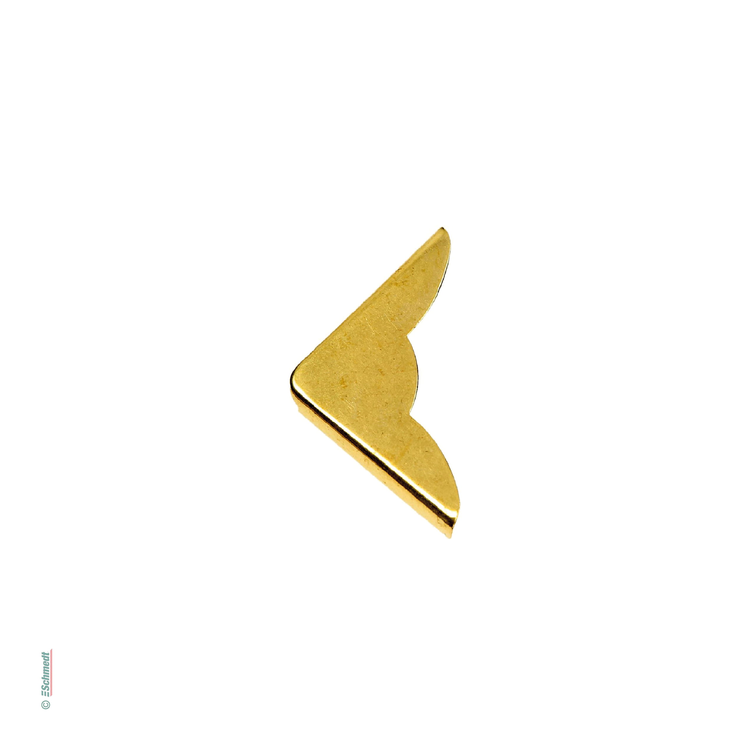 Buchecken | Falke - Farbe gold - Abmessungen 35 x 35 mm - zum Anbringen an die Ecken von Büchern, Taschenkalendern, Speisekarten, Mappen etc...