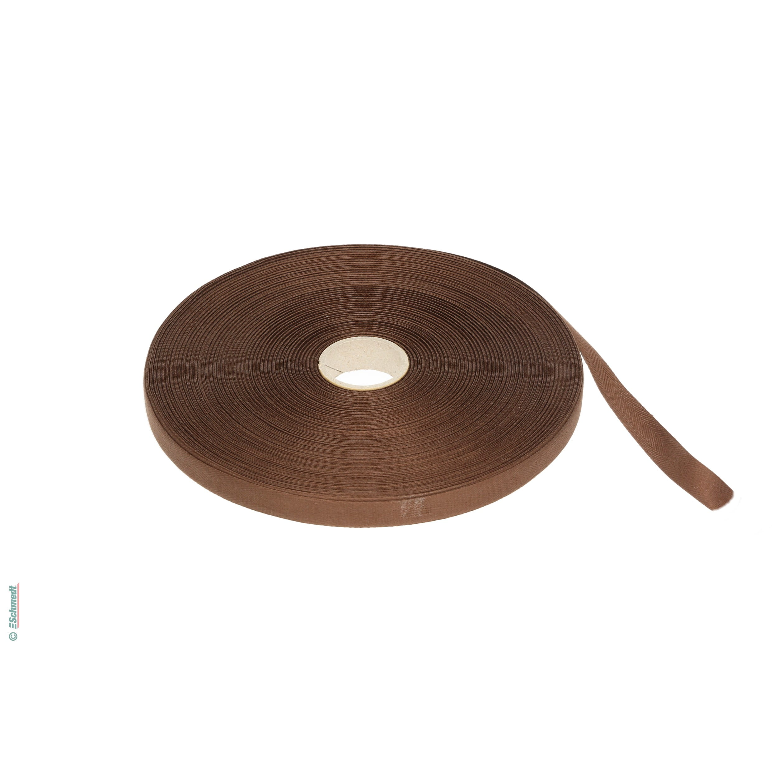 Mappenband - Spitzenqualität - Farbe braun - Breite (in mm) 15 - Hochwertiges Baumwollband zum Verschließen von Mappen oder Büchern....