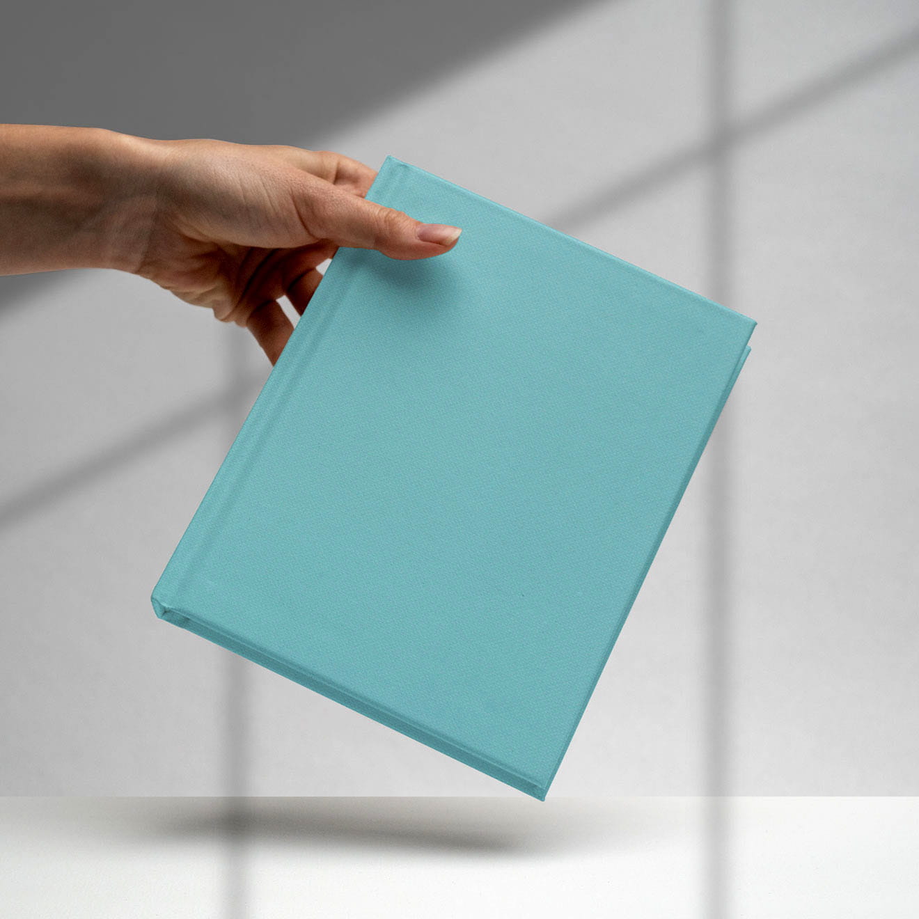 English Buckram • high-quality book cloth - Colour 580 - light blue - for library books, book covers, menus, diaries, notebooks, file folder... - image-3