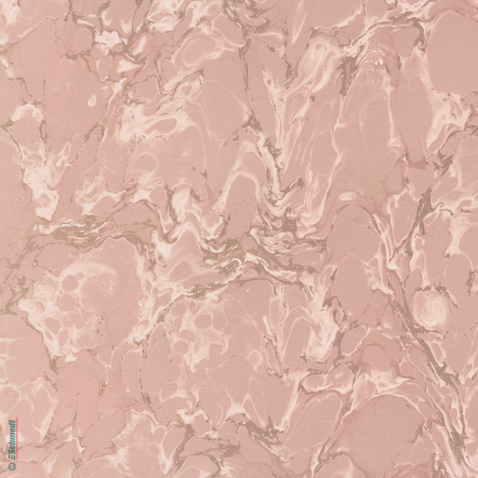 Papier marbré français véritable - Couleur 050 - rose - Format 65 x 50 cm (ST)...