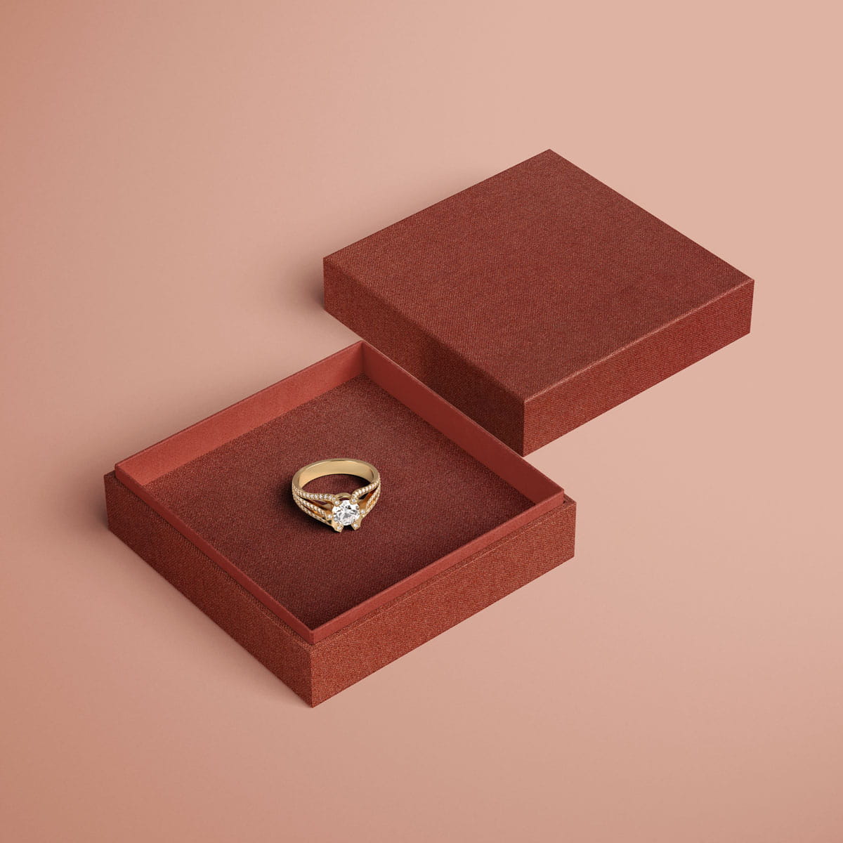 Englisch Buckram Metallic | Buchleinen - Farbe 6655 - kupfer - Anwendungen: für Bucheinbände, Speisekarten, Notizbücher, Ordner etc.... - Bild-1