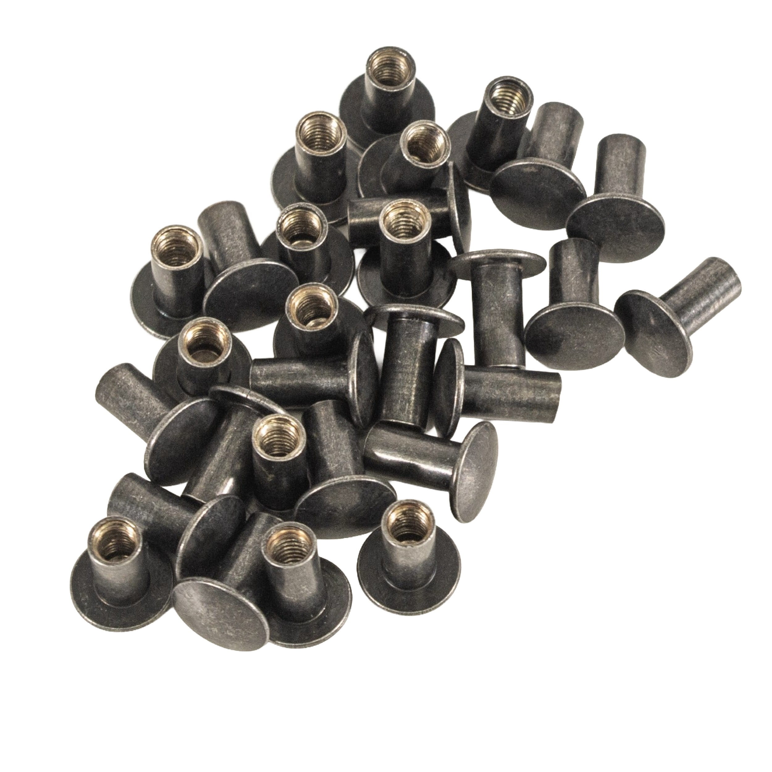 Tornillos de encuadernación calidad estándar - metal, galvanizado negro - Tornillos para unir libros, folletos o conjuntos de hojas sueltas,...