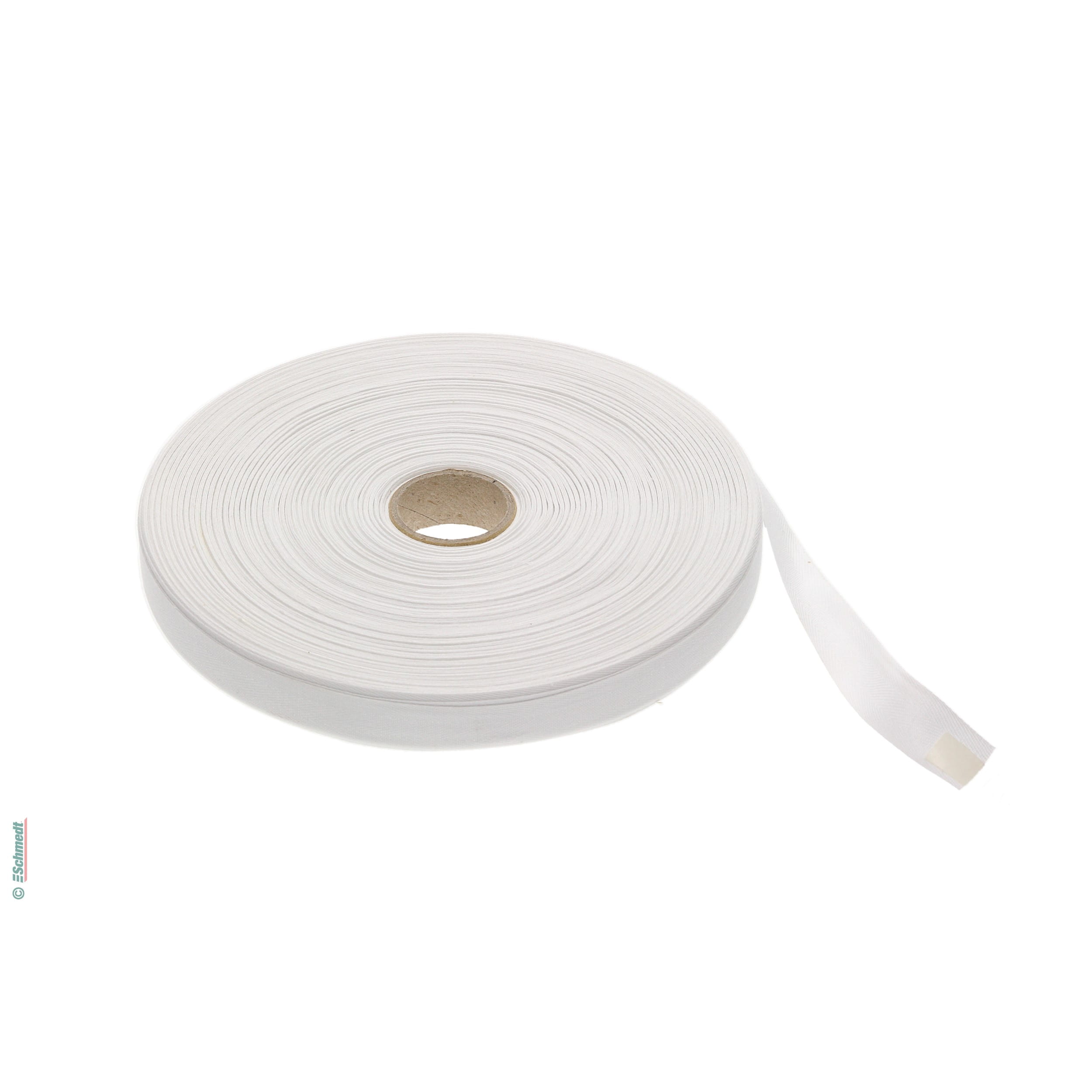 Mappenband - Spitzenqualität - Farbe weiß - Breite (in mm) 20 - Hochwertiges Baumwollband zum Verschließen von Mappen oder Büchern....