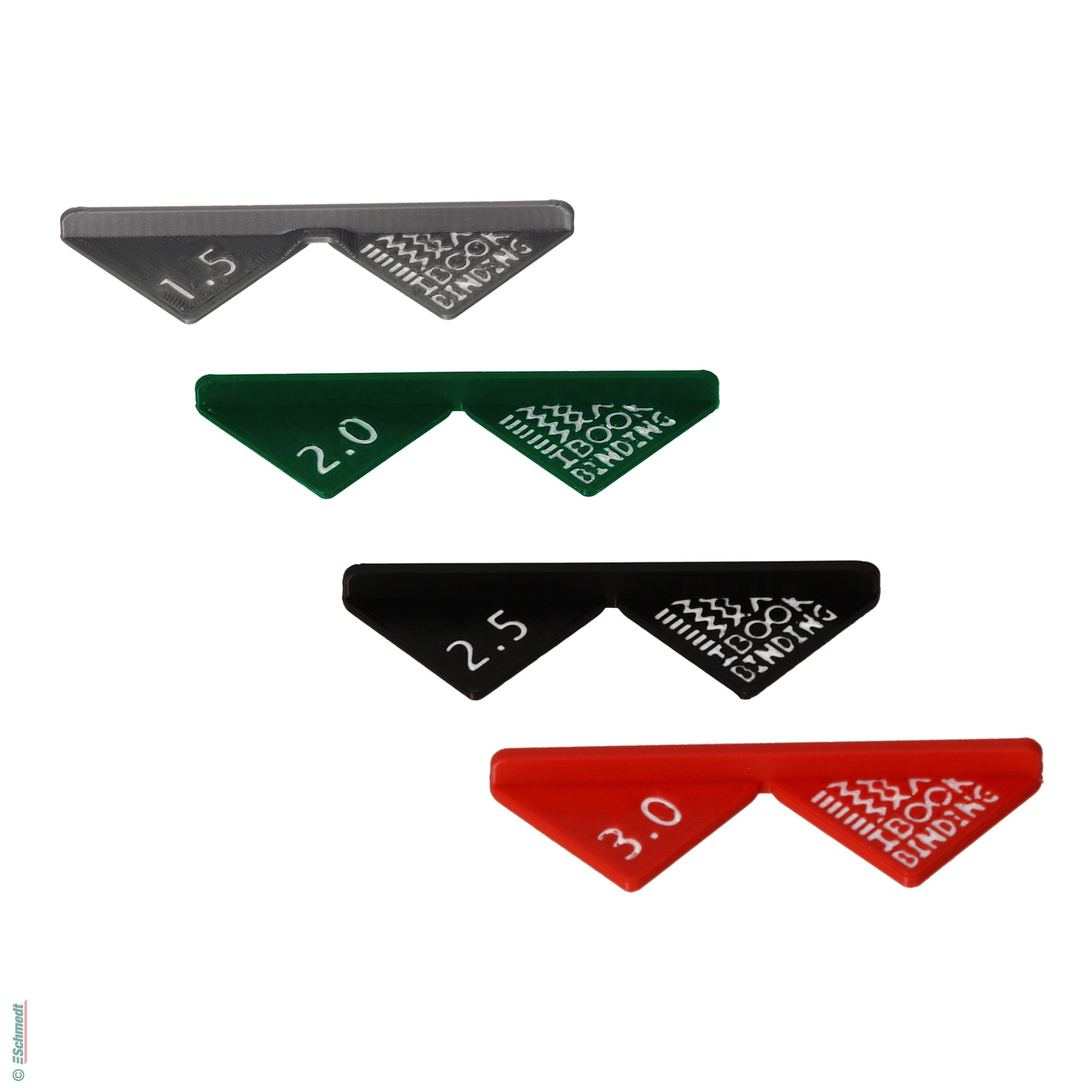 Eckenschneidevorrichtung - für die Buchdeckenherstellung - Praktisches Hilfsmittel, das ermöglicht, die Ecke des eingeschlagenen Überzugsmat...