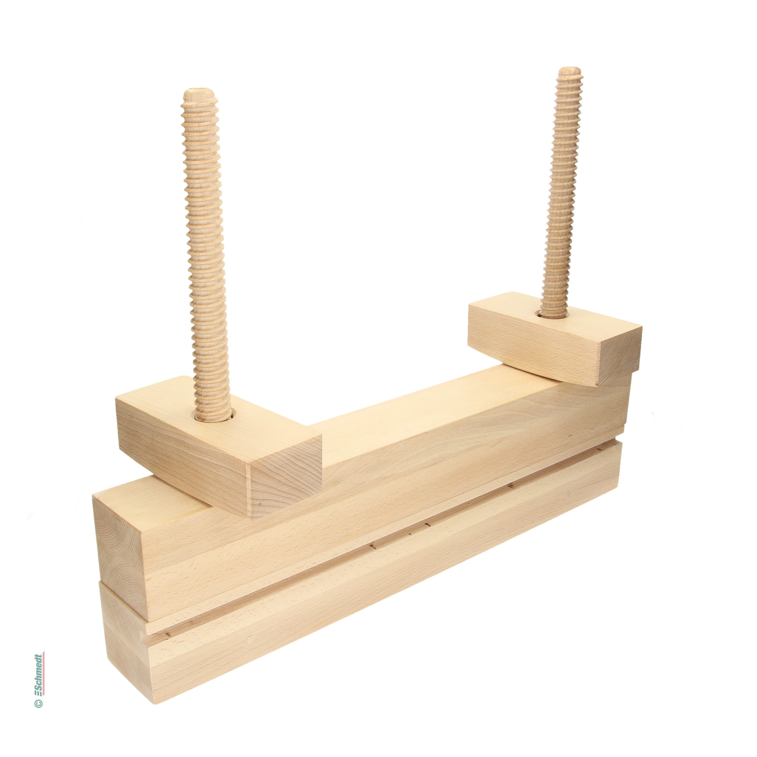 Buchbinder-Handpresse - mit Holzspindeln - zum Einspannen von Buchblöcken für die weitere Bearbeitung... - Bild-1