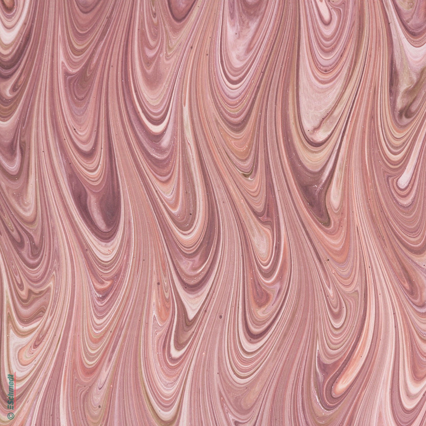 Papier marbré français véritable - Couleur 058 - rouge - Format 65 x 50 cm (ST)... - image-1