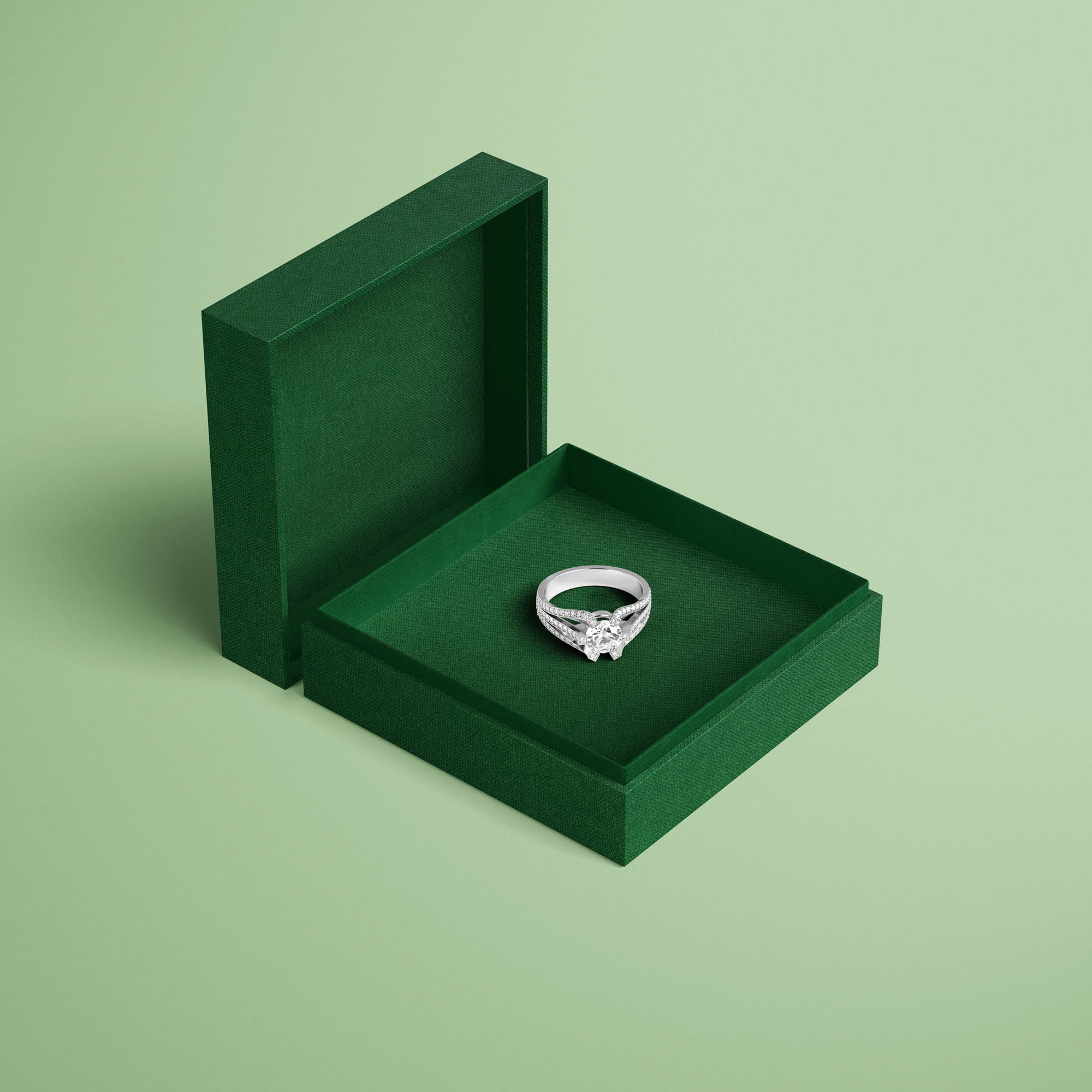 Englisch Buckram • toile de reliure de qualité supérieure - Couleur 504 - vert moyen - couvertures de livres, livres-biblithèque, 
cartes d... - image-1