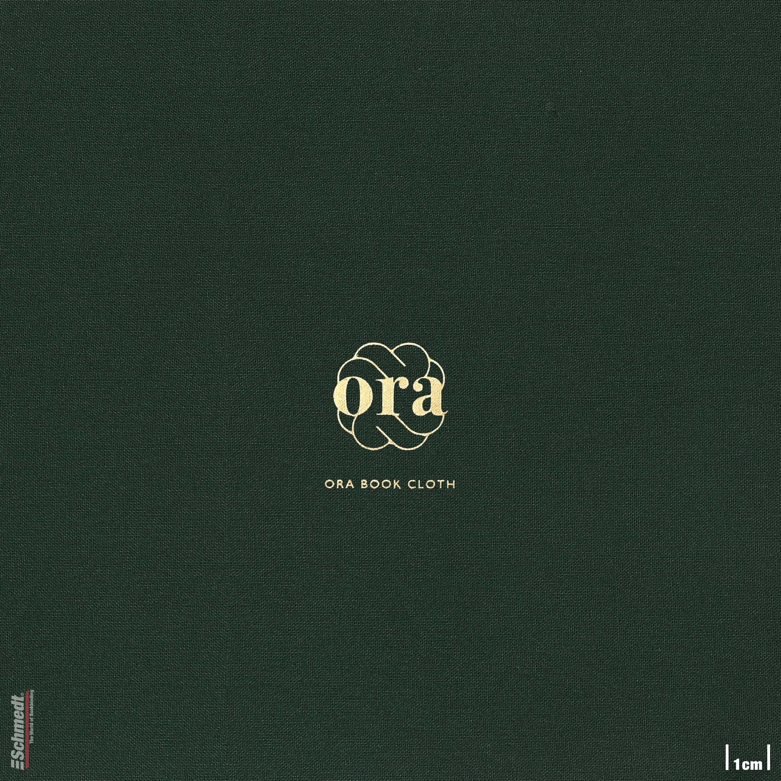 Ora • Buchleinen - Farbe 034 - tannengrün - Anwendungen: für Bucheinbände, Notizbücher, Ordner, Mappen, Schuber, Kästen, Schachteln, Etuis, ... - Bild-1