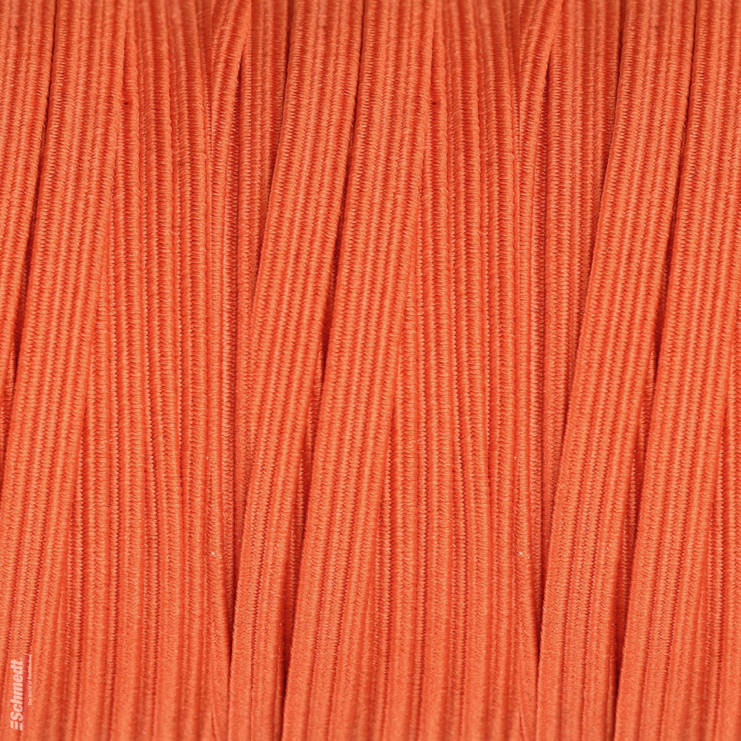 Ruban plat en caoutchouc, élastique • env. 5,5 mm de large - Couleur 013 - orange foncé - Longueur des rlx (en m) 10 - Peut aussi être équip... - image-1