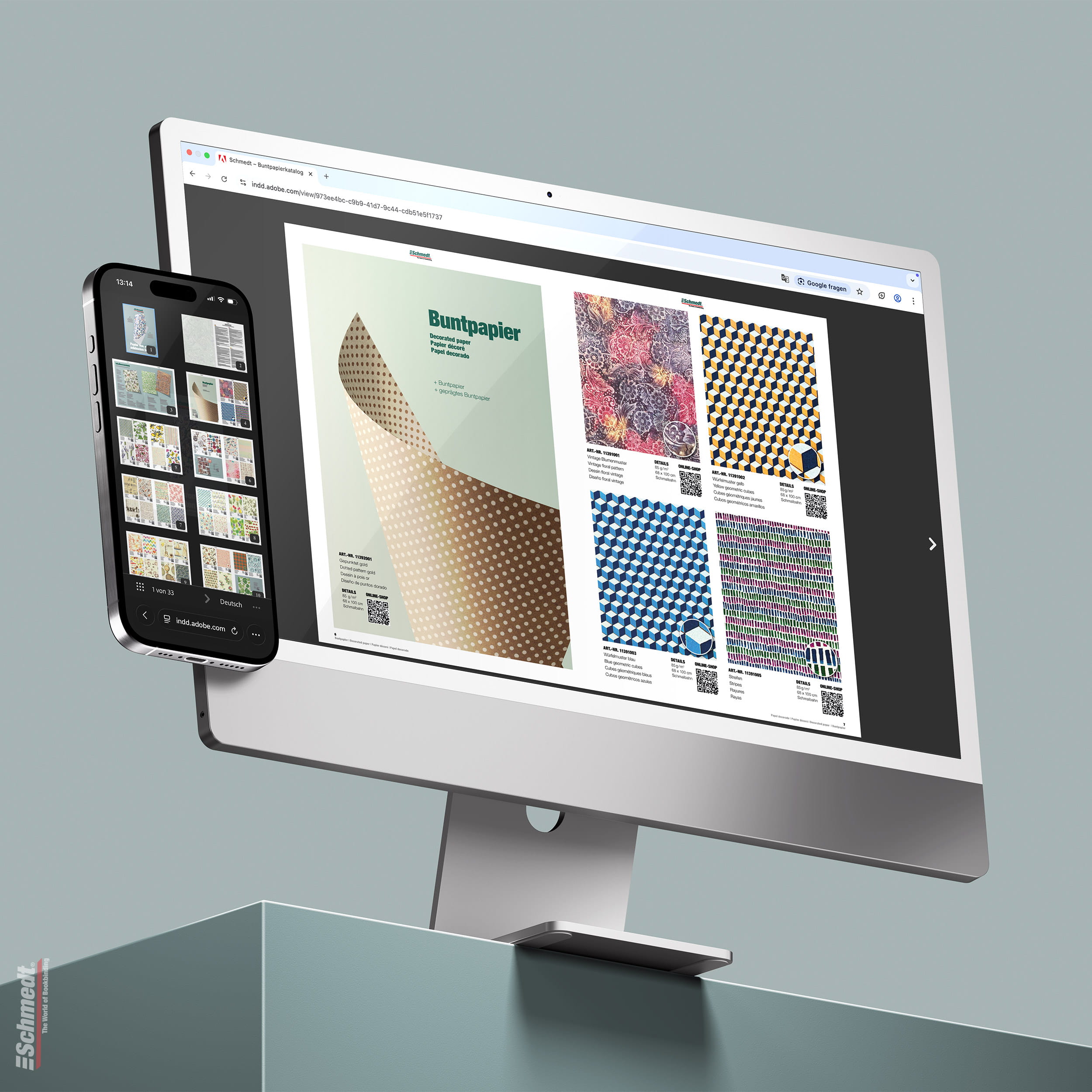 Katalog Bunt- und Marmorpapiere - Digitaler Katalog - Unsere Auswahl an Bunt-Papieren zeichnet sich durch einen bunten Mix an traditionellen...