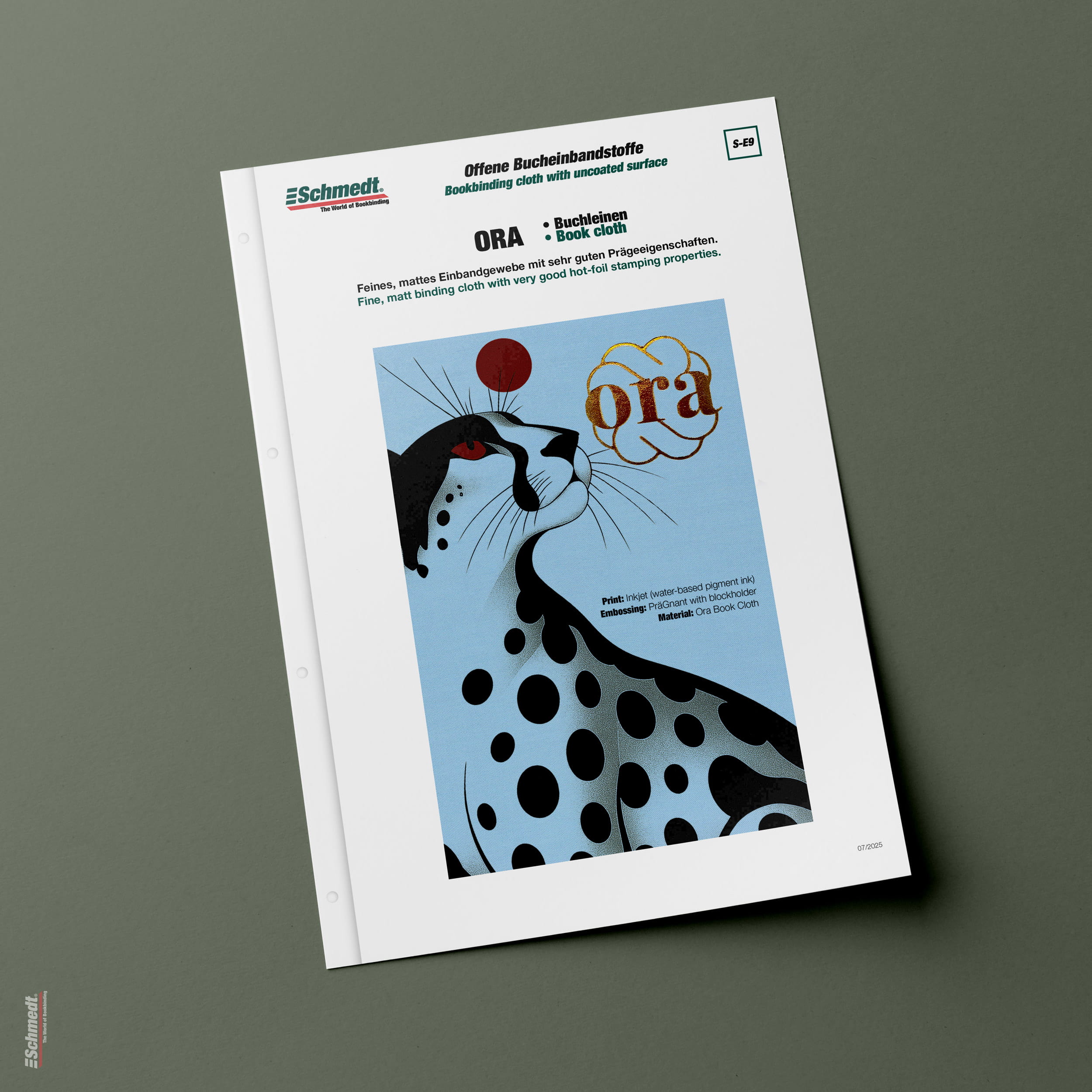 Sample card Ora book cloth - Uncoated binding cloth... - image-1