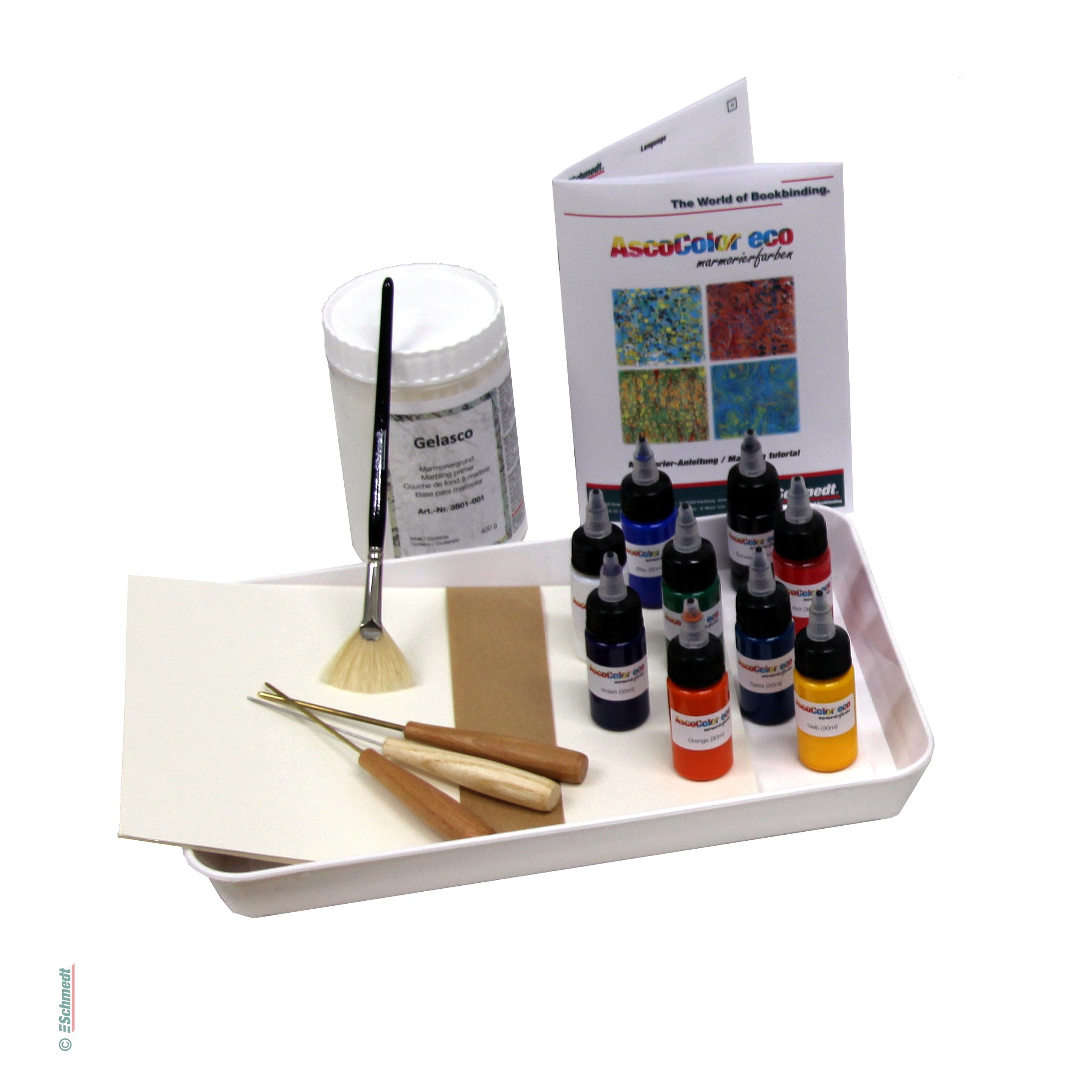 Südor Marbling Paint Set 10 Colours 25 M Marbling Paint for Fabric and  Paper Marbling Paint Kit 