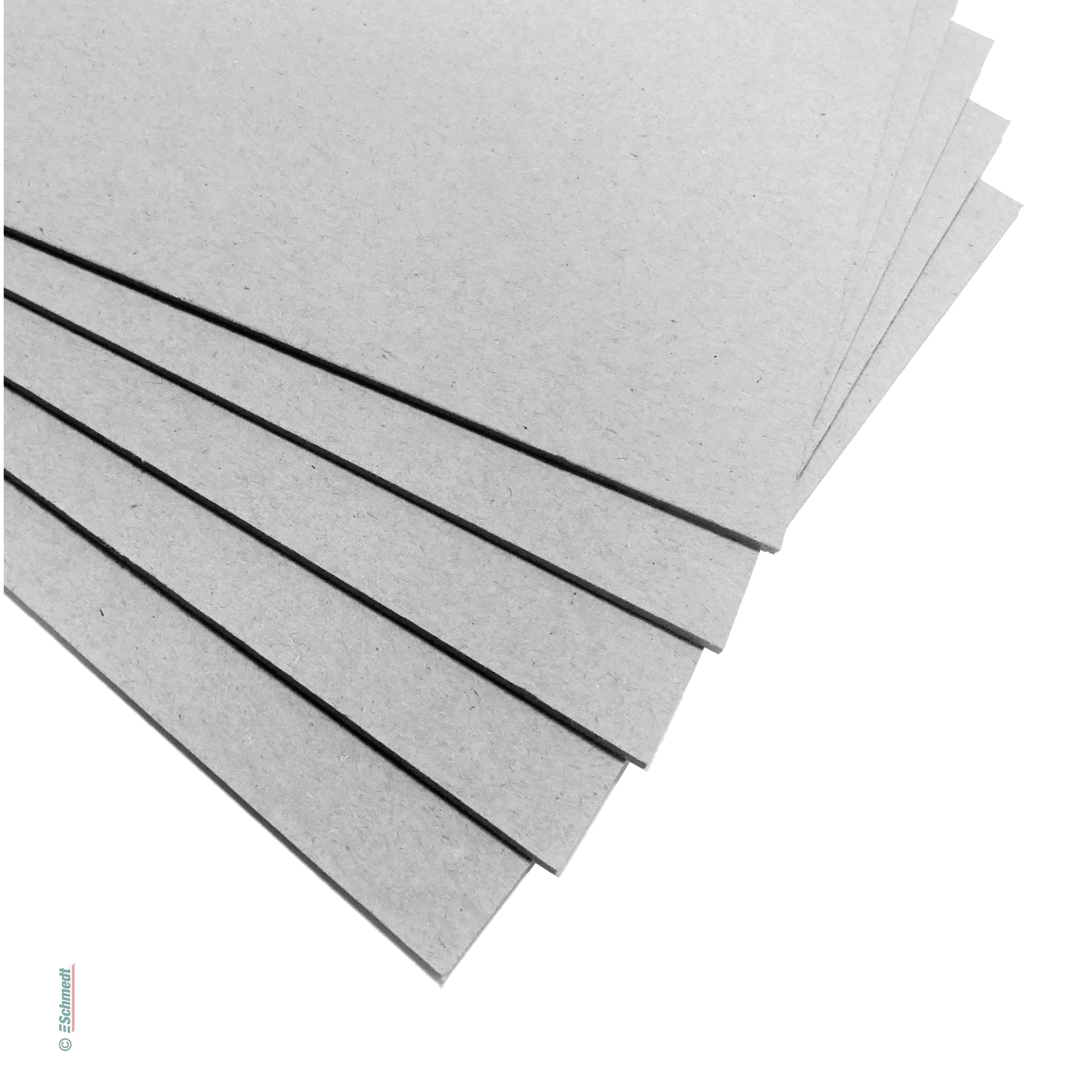 Pre-cut board sheets in DIN sizes - Bookbinder's grey board, top quality -  Thickness: 2.0 mm - for the production of hardcover book cases (... - image-1