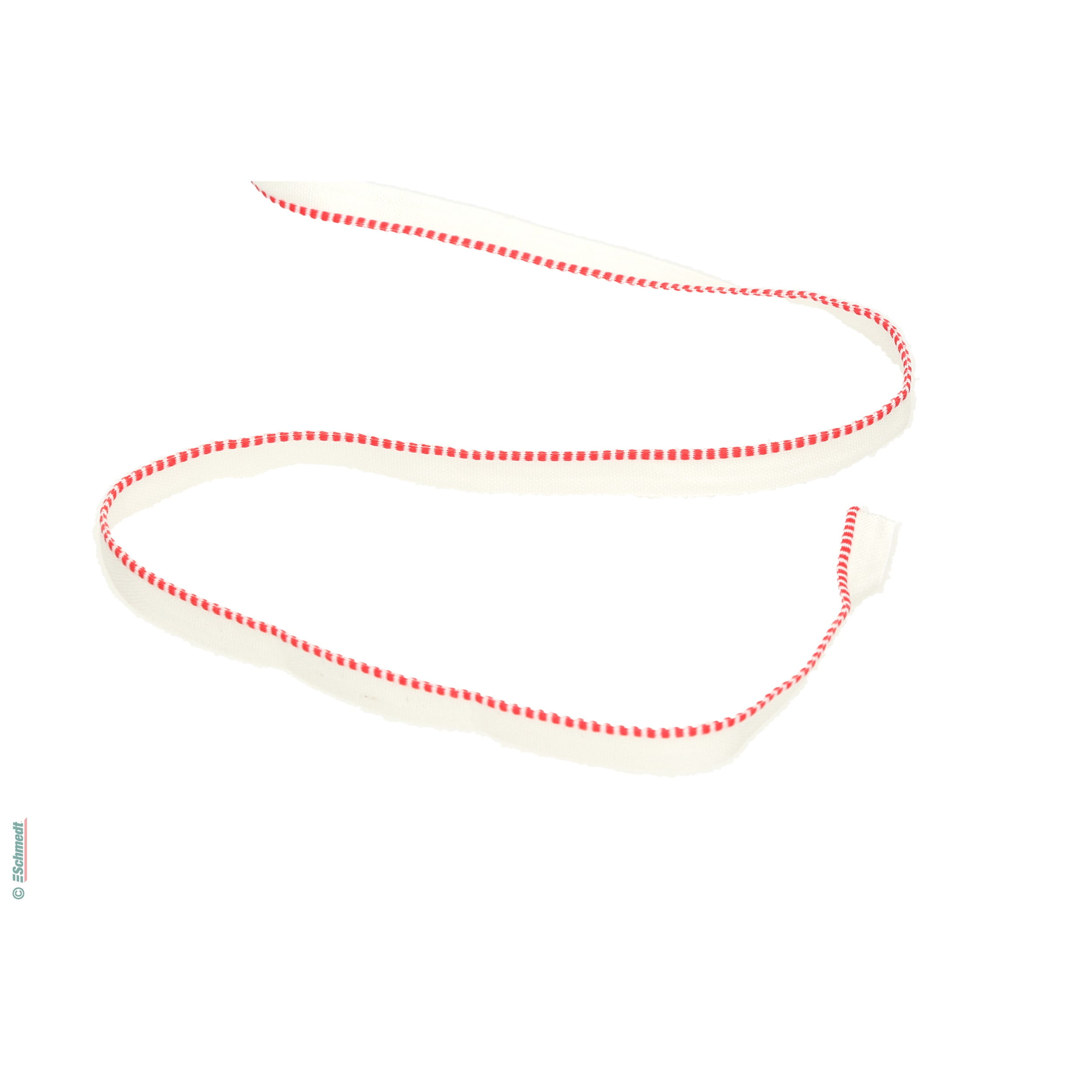 Headband - standard quality - Colour 004 - red/white - Roll length (in m) 100 - coloured band attached to hardcover books at the top and bot...