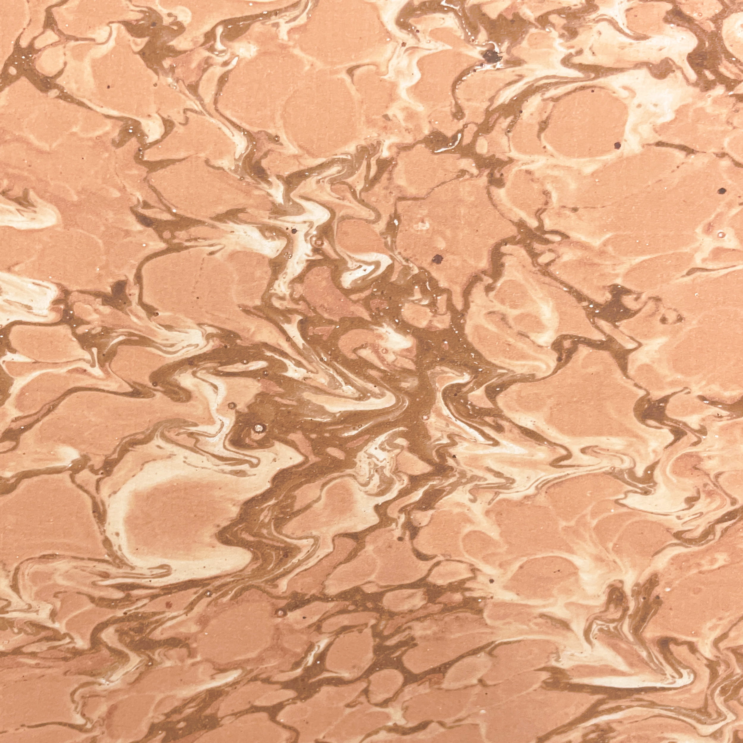Papier marbré français véritable - Couleur 049 - marron clair - Format 65 x 50 cm (ST)... - image-1