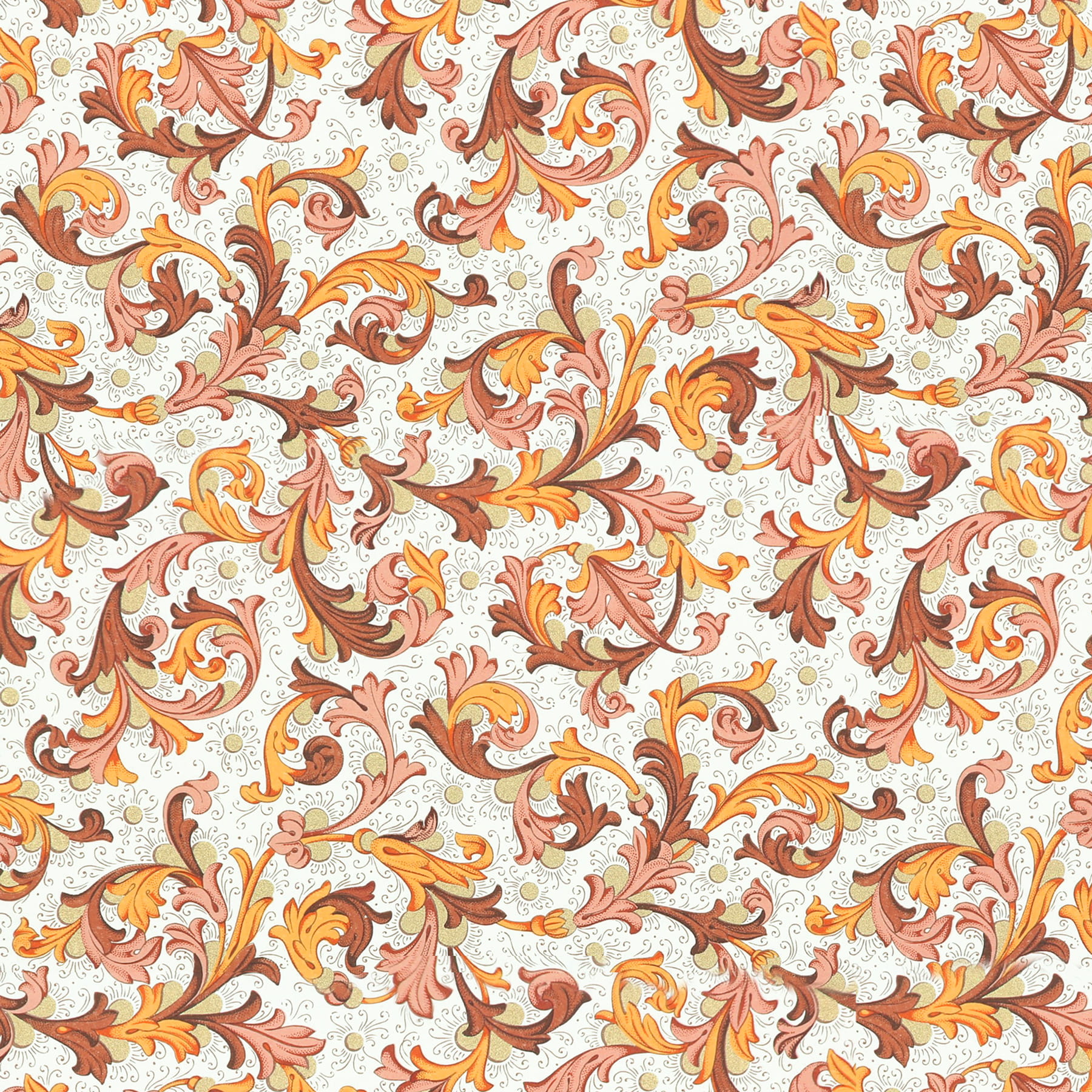 Papier florentine, matte - Couleur 016 - Petit Fleur No. 7 - papier italien utilisé comme papier de couverture de livres, boîtes etc. ou pou... - image-1