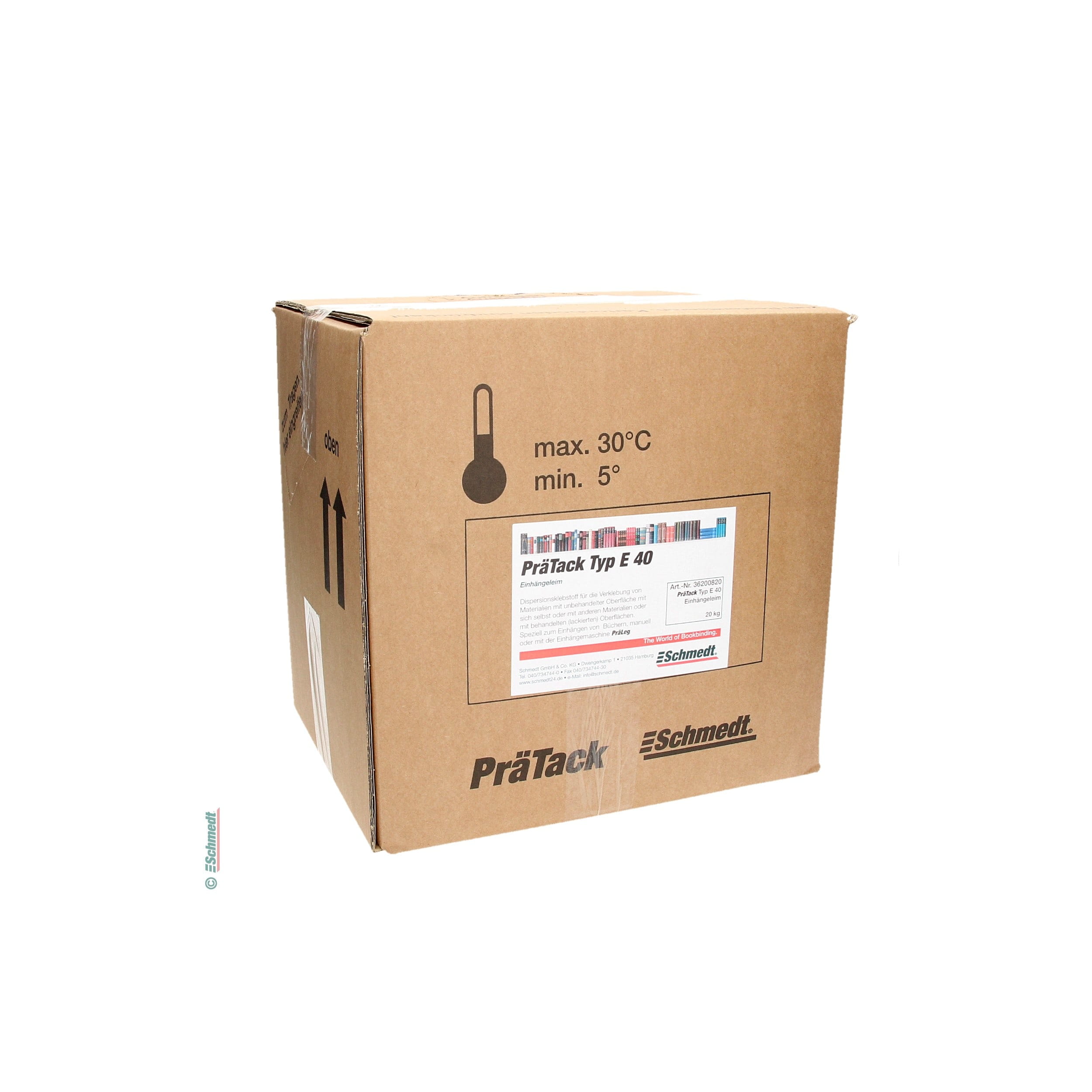 PräTack E40 - Contents Bag-in-Box / 20 kgs - for laminating materials with untreated surfaces together or with other materials with treated ...