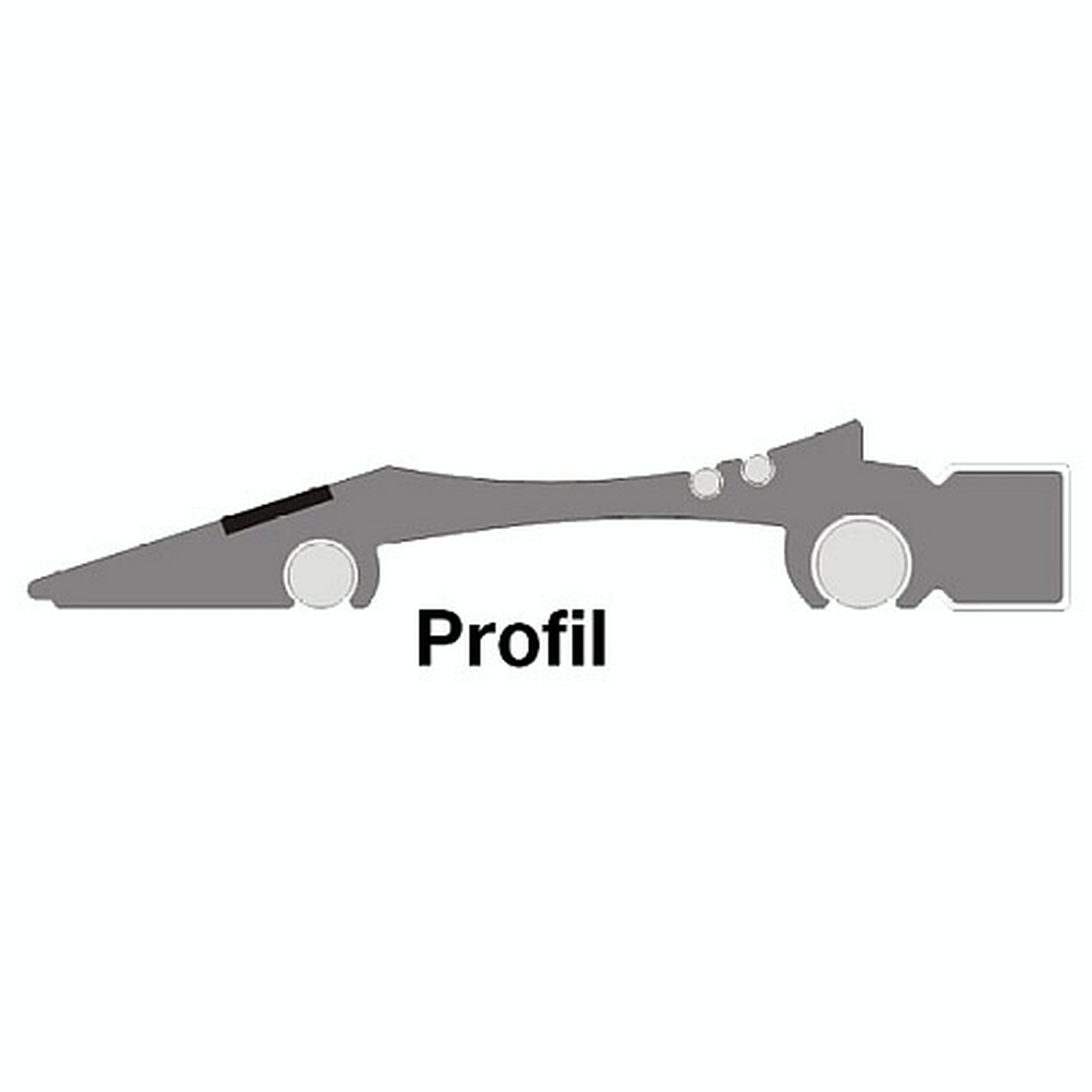 Cutting ruler of anodized aluminium - antislip, with steel-covered cutting edge - suitable for cutting along the ruler edge with a knife or ... - image-3