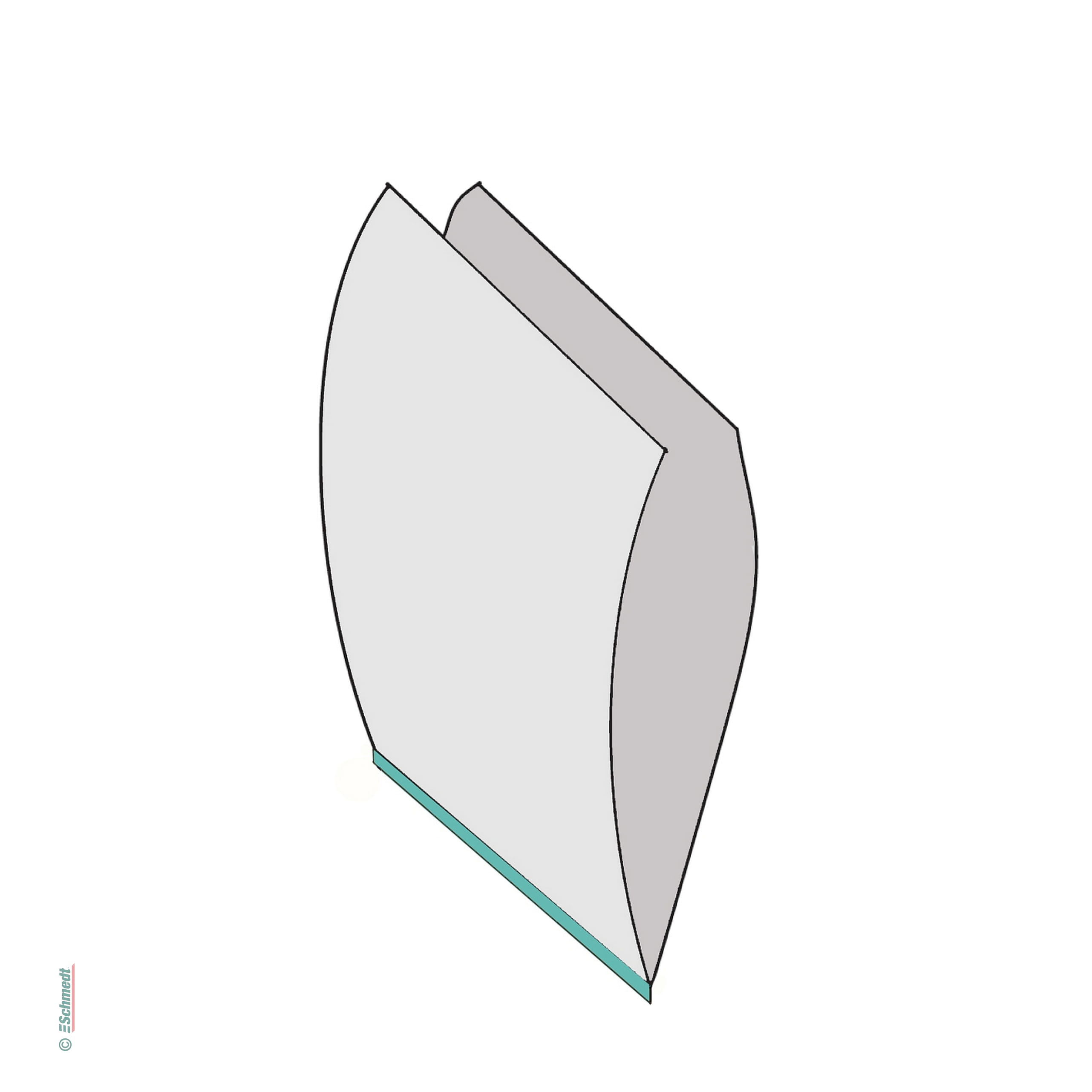PräziTab - Guardas con ángulo - Guarda plegada con ángulo de 3 mm - para la confección del cuerpo de libro con guardas de tapa dura (hardcov...