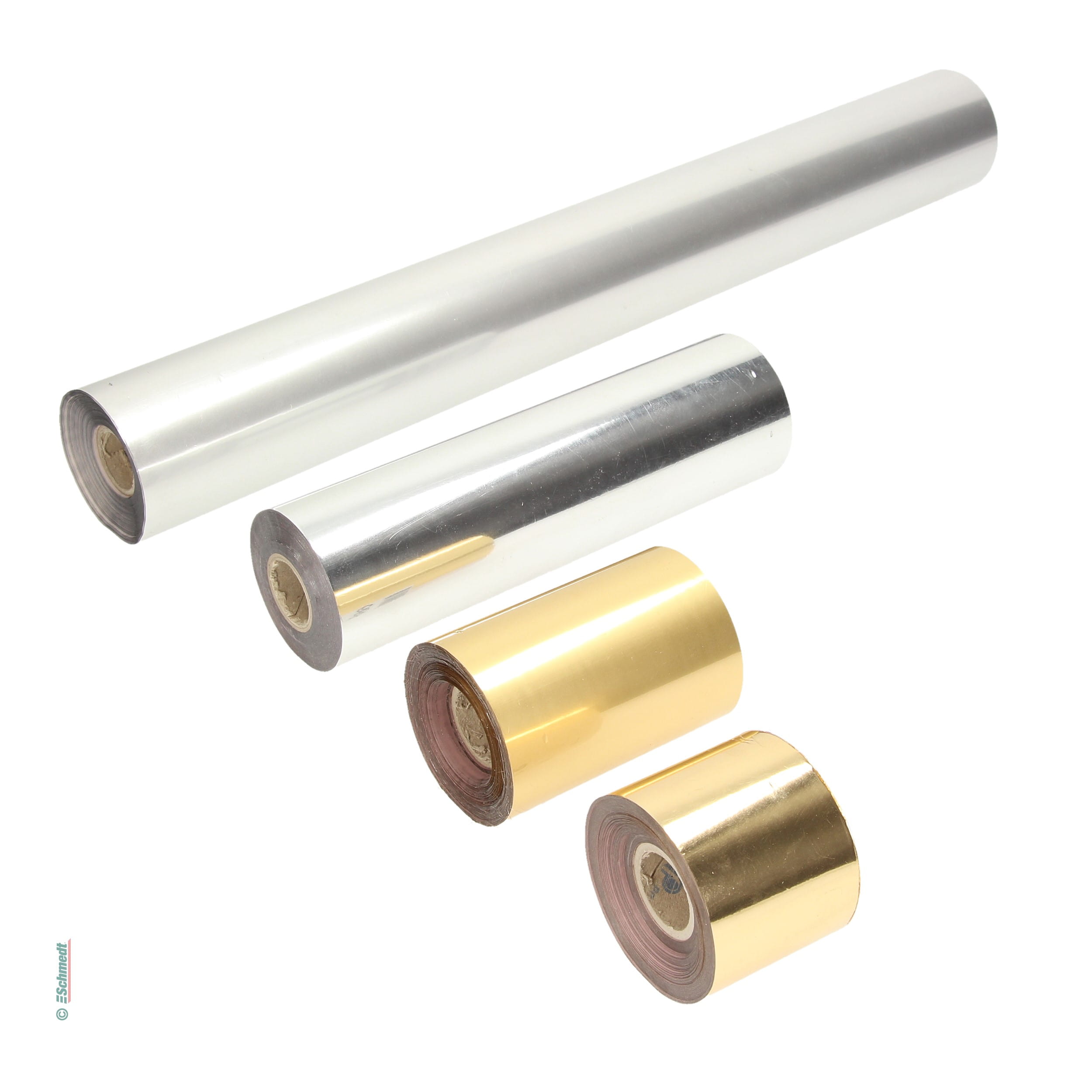 Hot-stamping foil Type 71 - metallic - Roll length: 122 mts - Bookbinding: binding cloth with open and coated surfaces, plastic PVC basis, p... - image-1