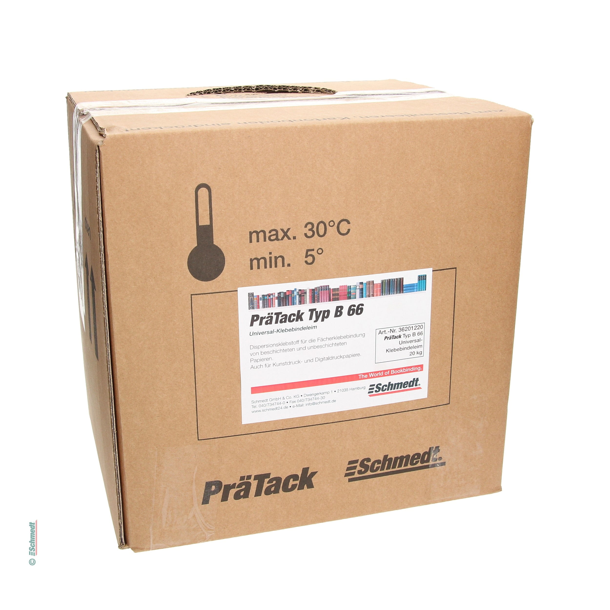 PräTack B66 - Contents Bag-in-Box / 20 kgs - for fan-binding of treated and untreated paper qualities (also for art paper as well as digital...
