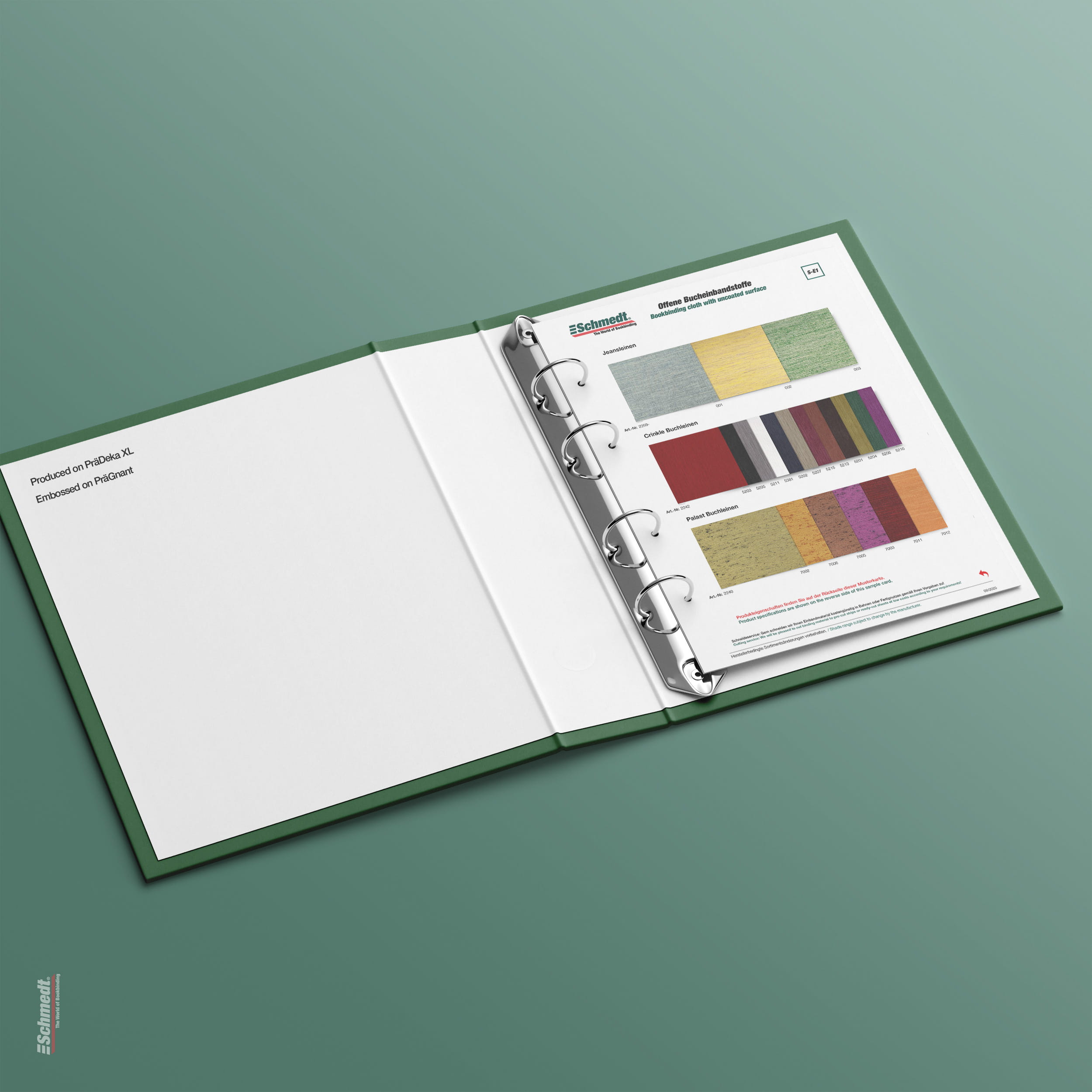 Sample card Jeans linen, Crinkle, Palast - Type S-E1 uncoated binding cloth... - image-1