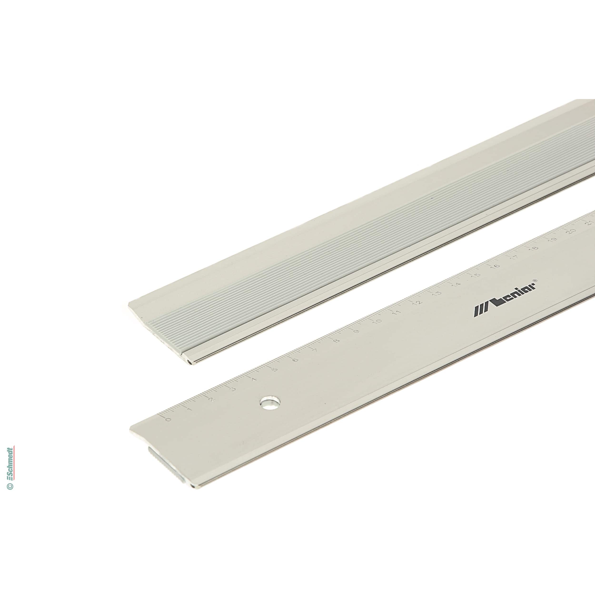 Cutting ruler of anodized aluminium - antislip, with steel cutting edge - suitable for cutting along the ruler edge with a knife or scalpel,... - image-1