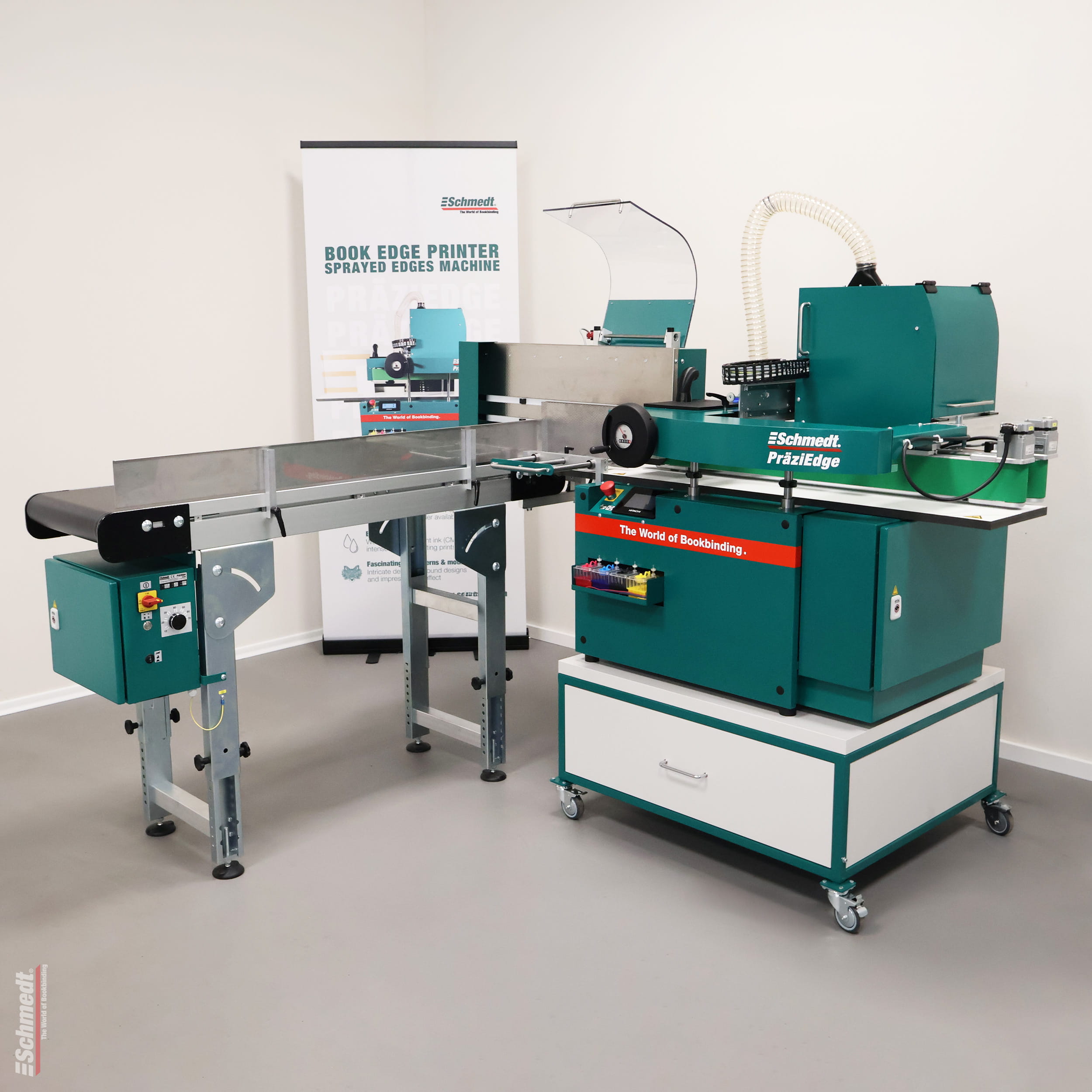 PräziEdge G3 • Impresora de cantos de libros - Impresora con sistema de transporte para libros - Aplicaciones: libros de tapa dura con lomo ... - imagen-1