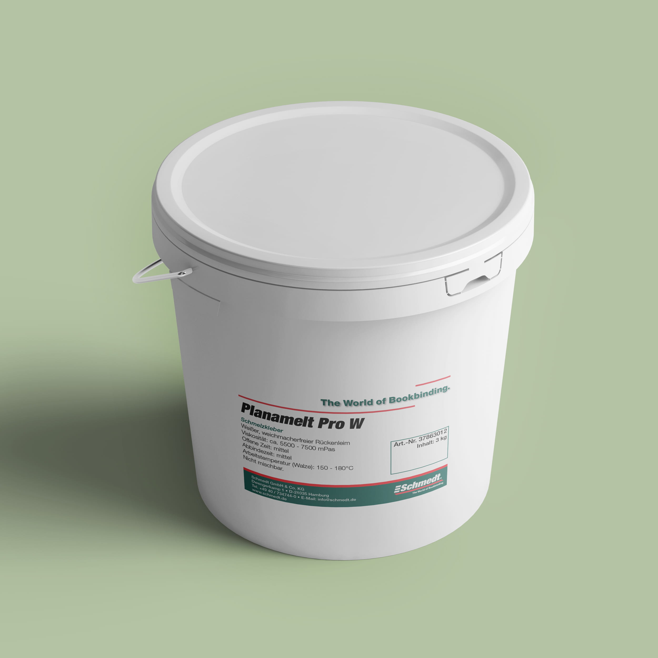 Planamelt Pro W - colle thermofusible - Conditionnement Seau / 3 Kg - pour encoller brochures cousues et our la reliure en dos carré collé s...