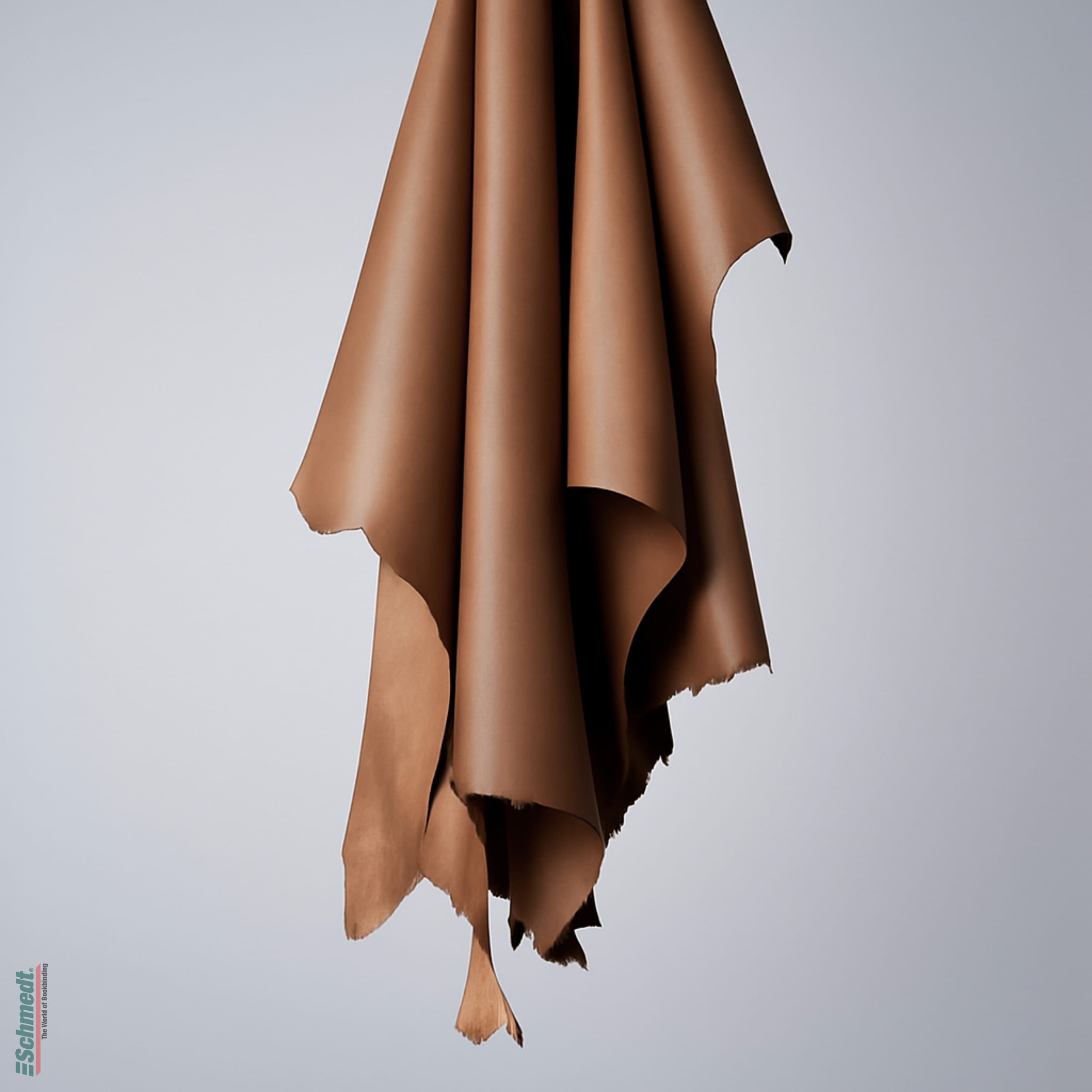 Calf skin - Colour medium brown - for producing high-quality books with a genuine leather cover or restoring leather-bound books... - image-1