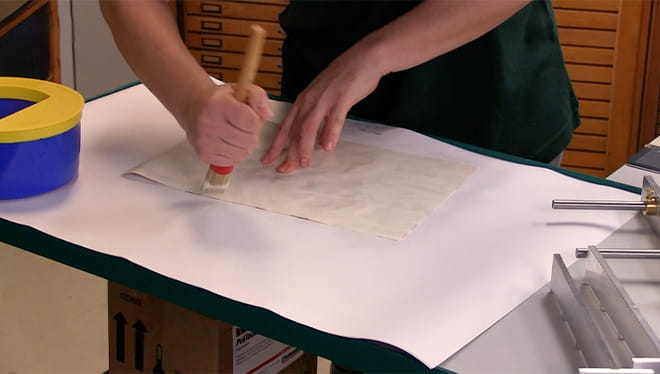 Folding the Flap onto the Thin Cover Board, Bookbinding Diagram -  iBookBinding - Bookbinding Tutorials & Resources