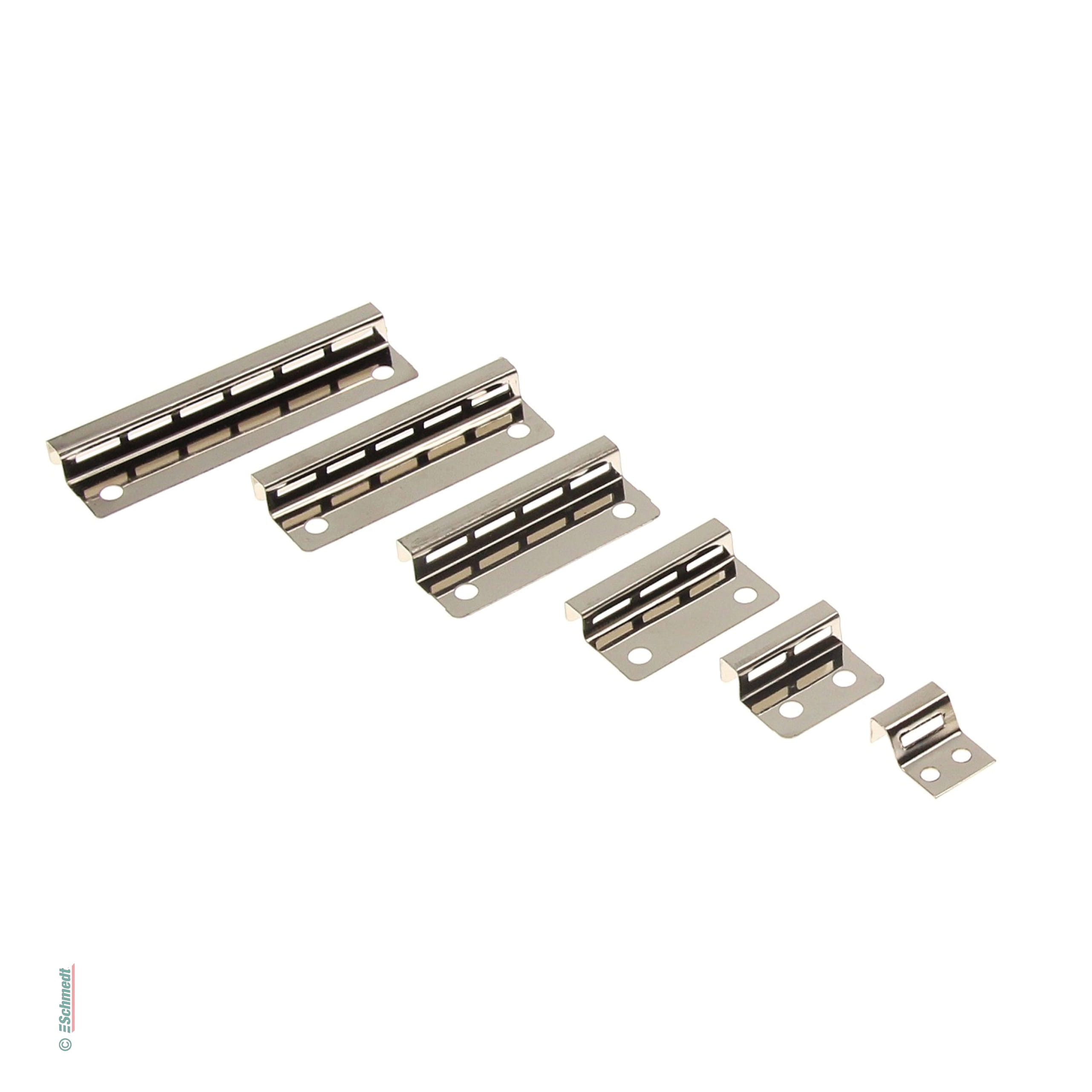 End plates for multiple-bar mechanisms - in different versions - Plates to be used with steel bars with item no. 