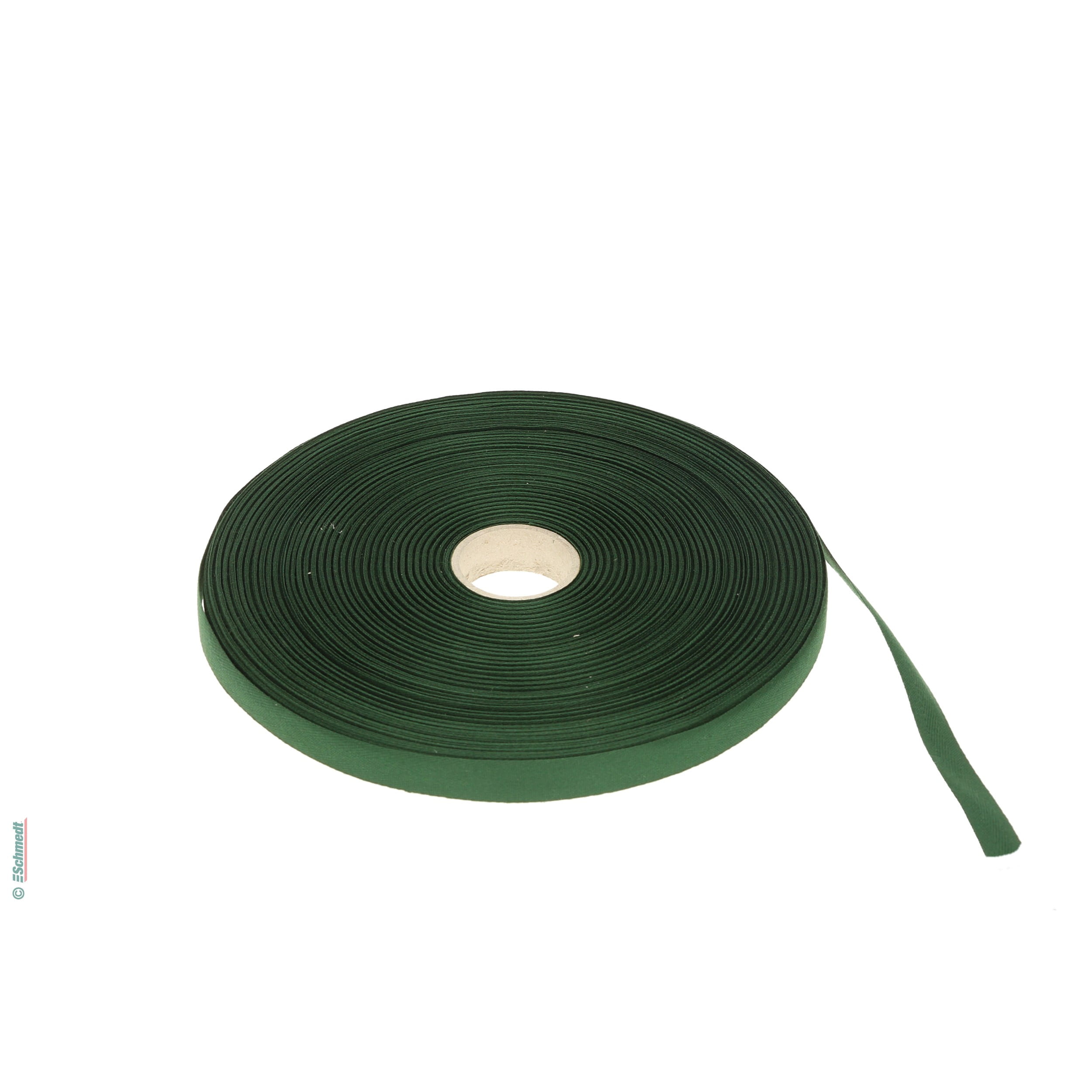 Mappenband - Spitzenqualität - Farbe grün - Breite (in mm) 15 - Hochwertiges Baumwollband zum Verschließen von Mappen oder Büchern....