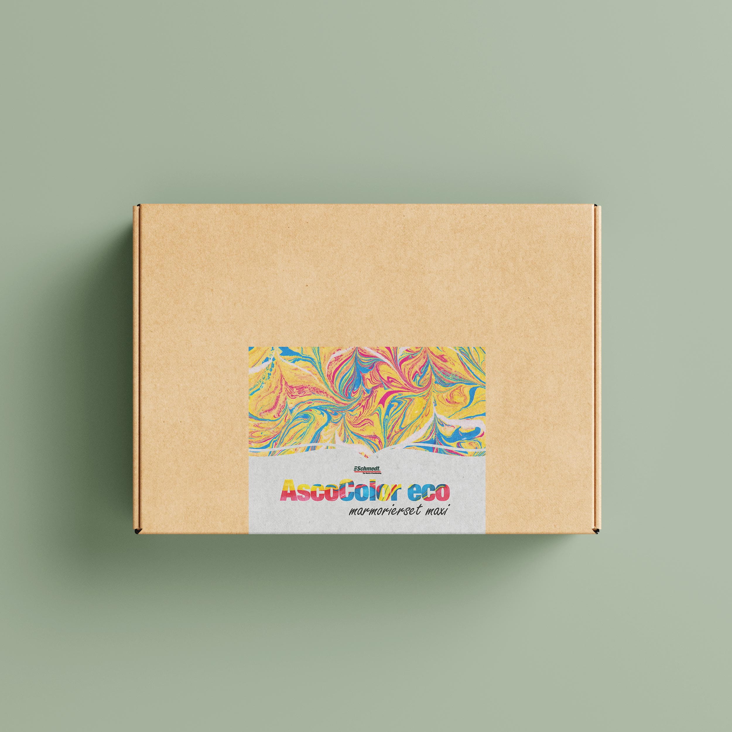 AscoColor Eco Maxi - marbling kit - Creative set with A3 tray for large marbling projects - In contrast to the classic oil- and turpentine-b... - image-1