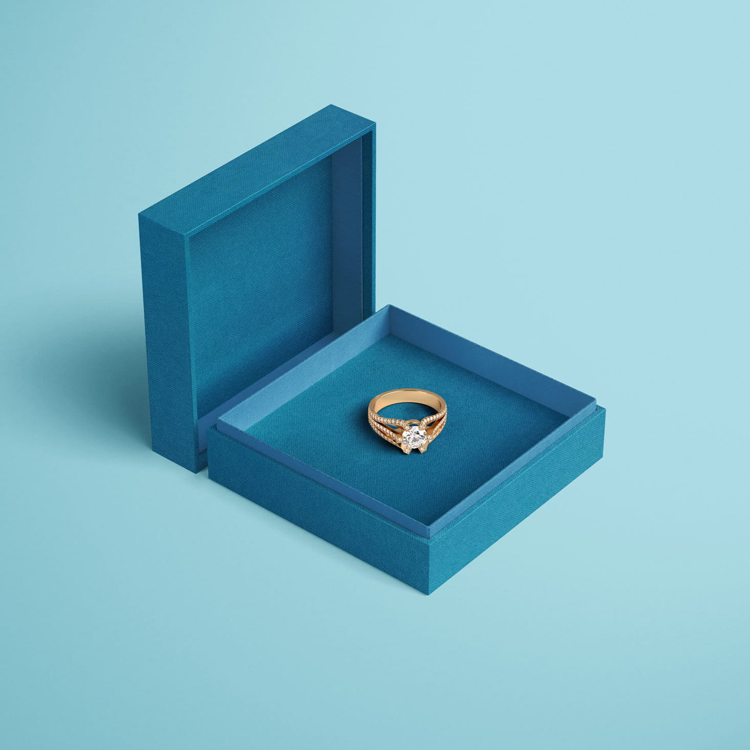 Englisch Buckram • toile de reliure de qualité supérieure - Couleur 543 - bleu clair - couvertures de livres, livres-biblithèque, 
cartes d... - image-1