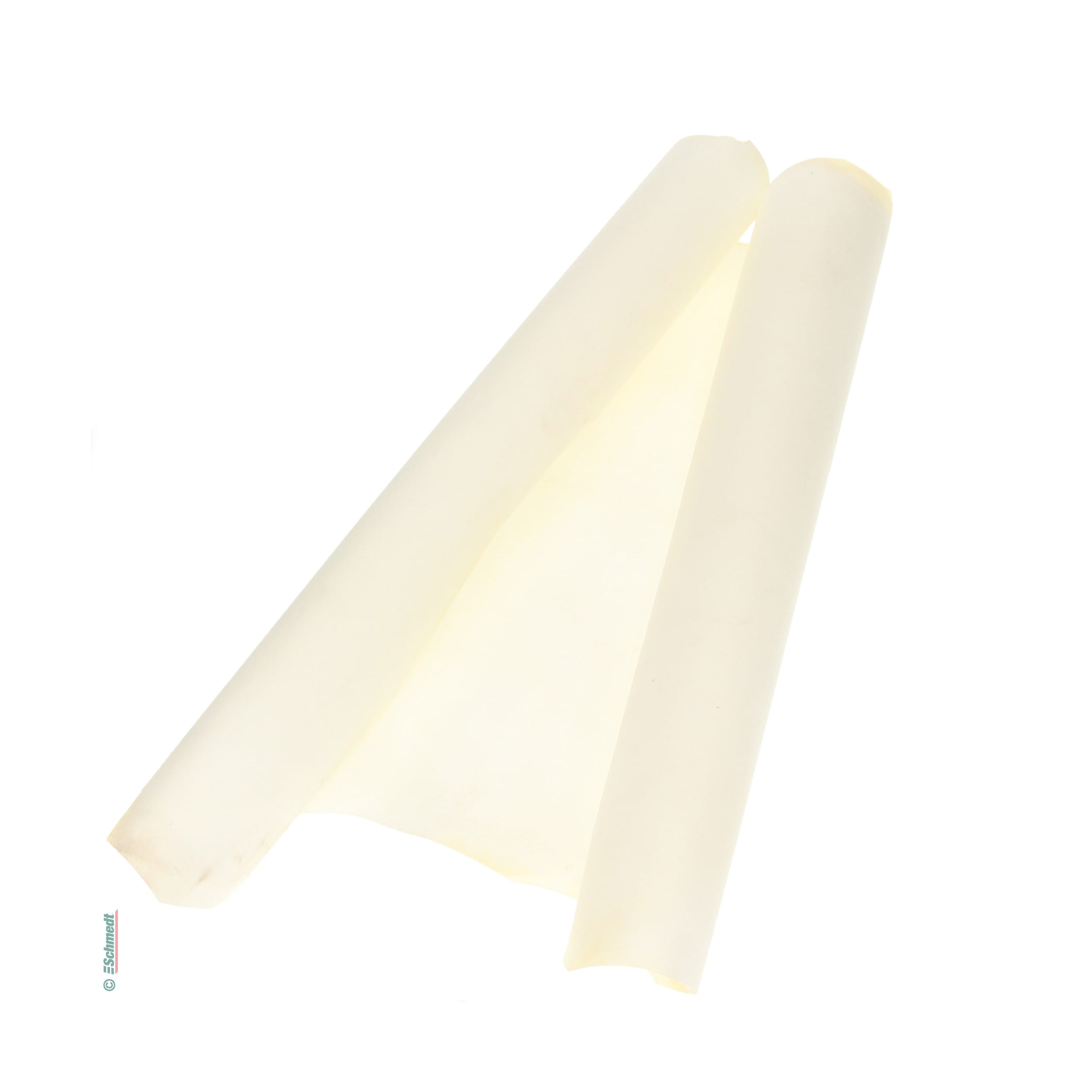 Calf parchment - both sides polished - white - 0.15 - 0.25 mm thick - Both sides polished calf parchment for calligraphy with an average ski... - image-1