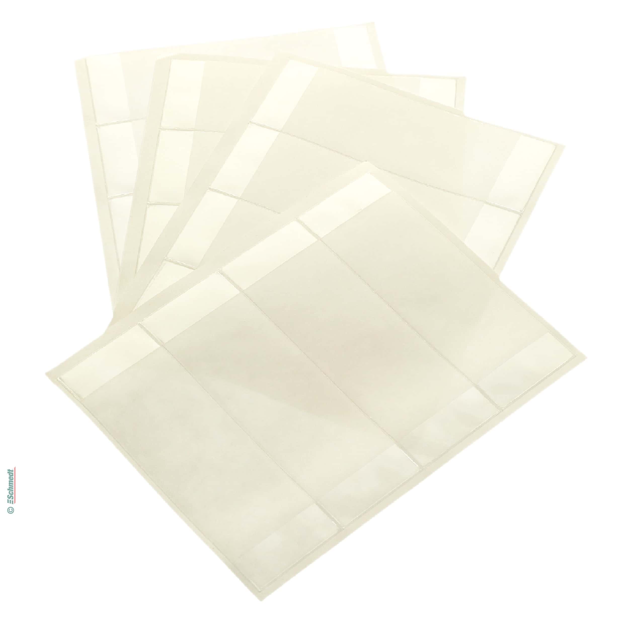 Guía autoadhesiva para bandas - de archivar- 125 x 40 mm - transparente - Aplicación: guía para bandas de archivar, adecuado para p.ej. el u...