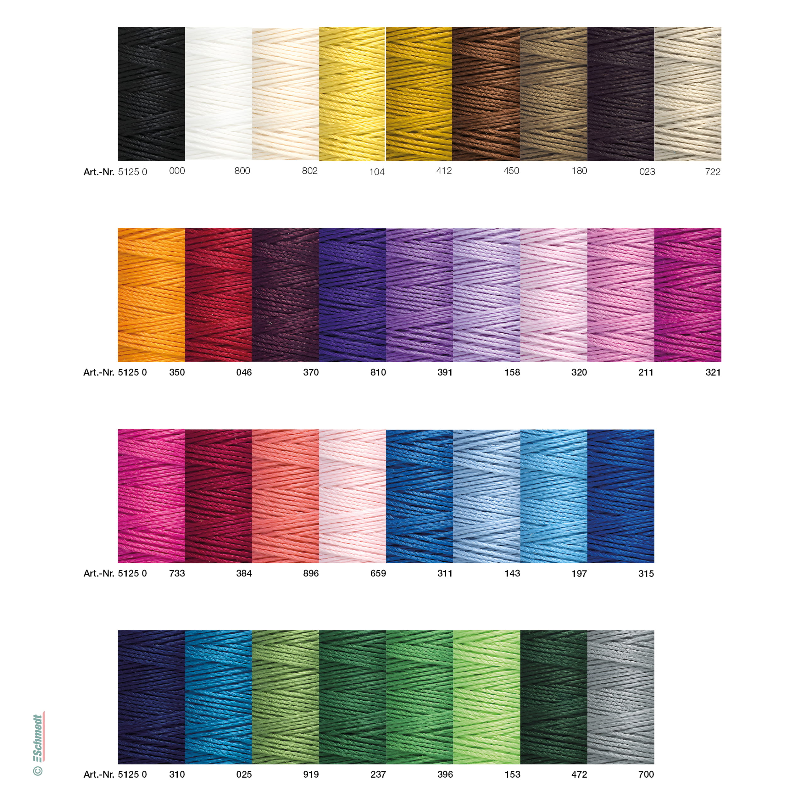 Silk thread • coloured - for sewing headband - Roll of 30 mts - This elegantly lustrous natural thread made of 100 % silk  is used to sew yo... - image-5