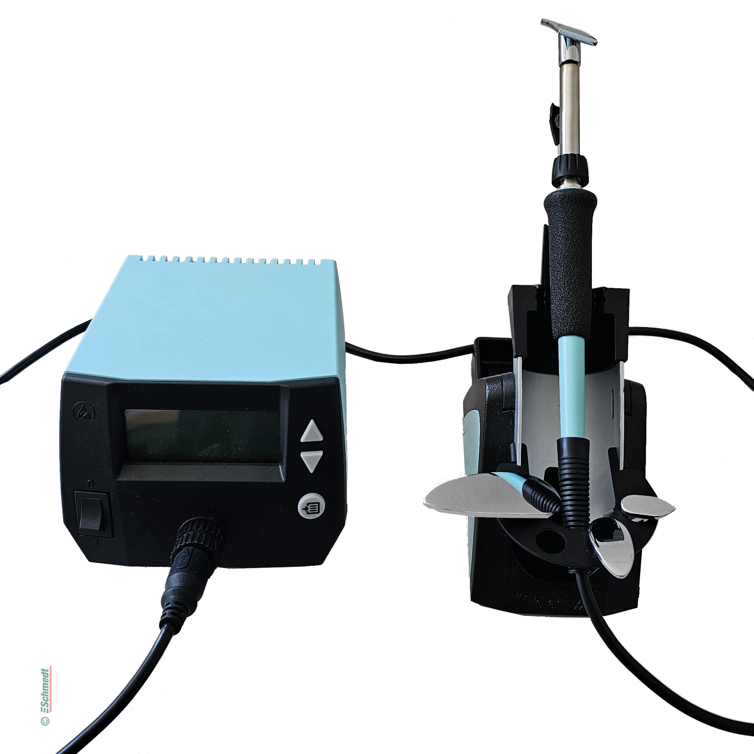 Spatule chauffante Type WE - avec variateur digitale de température - pour fers # 0 - 9 - avec les pannes # 0 - 2 comme piston à lisser et s... - image-1