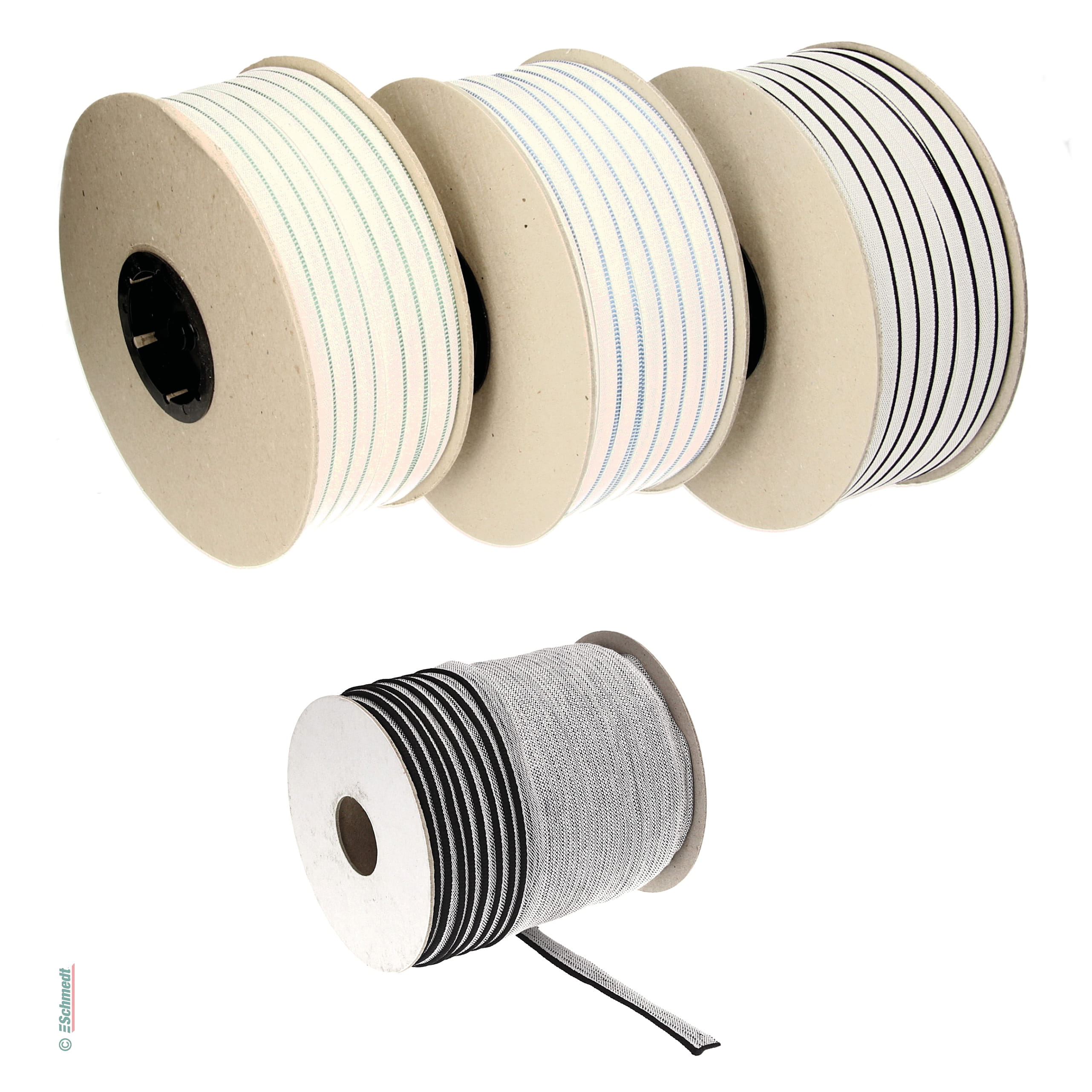 Headband - standard quality - coloured band attached to hardcover books at the top and bottom edge of the book spine. It serves to cover the...