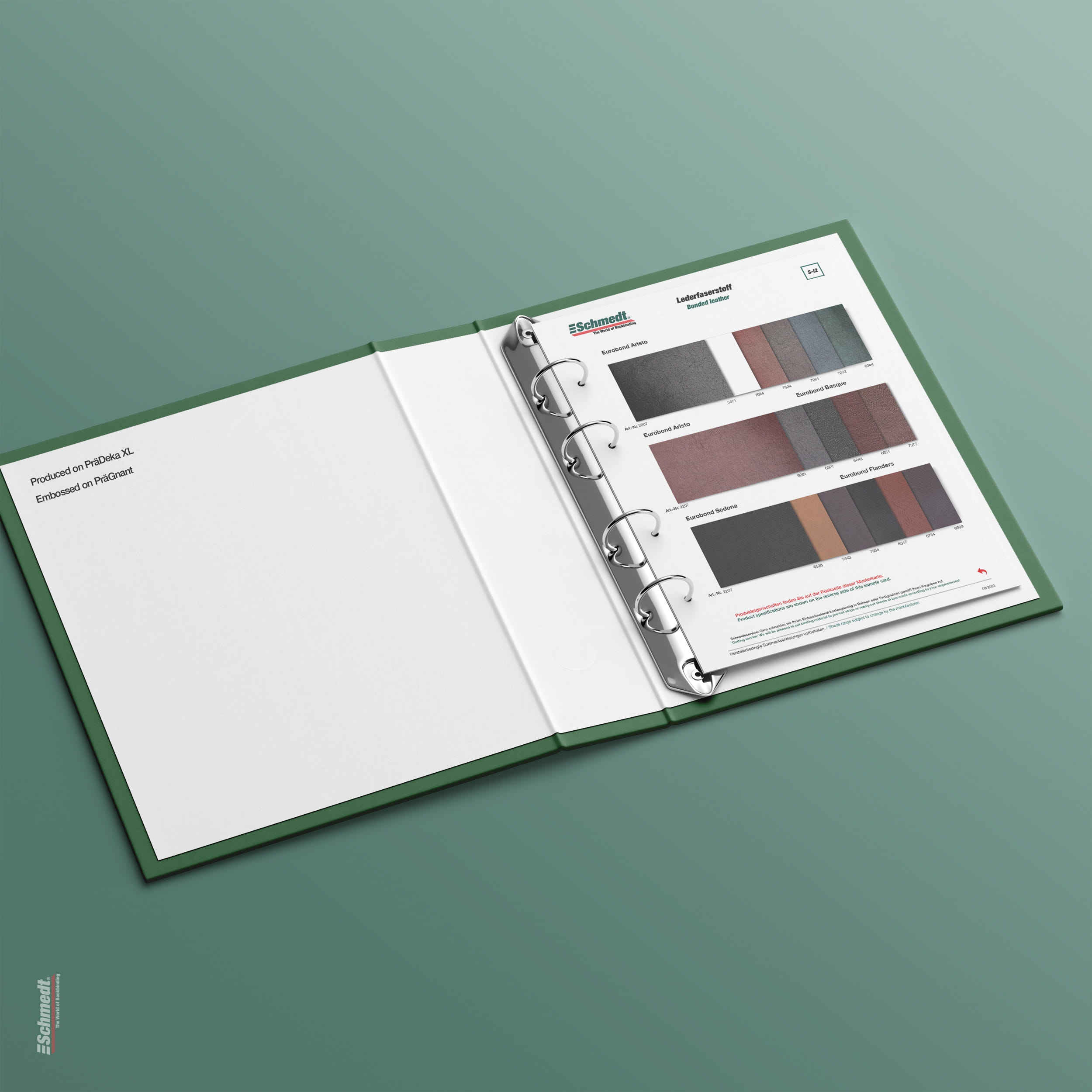 Sample card Eurobond - Type S-I2 Bonded leather 1/3... - image-1
