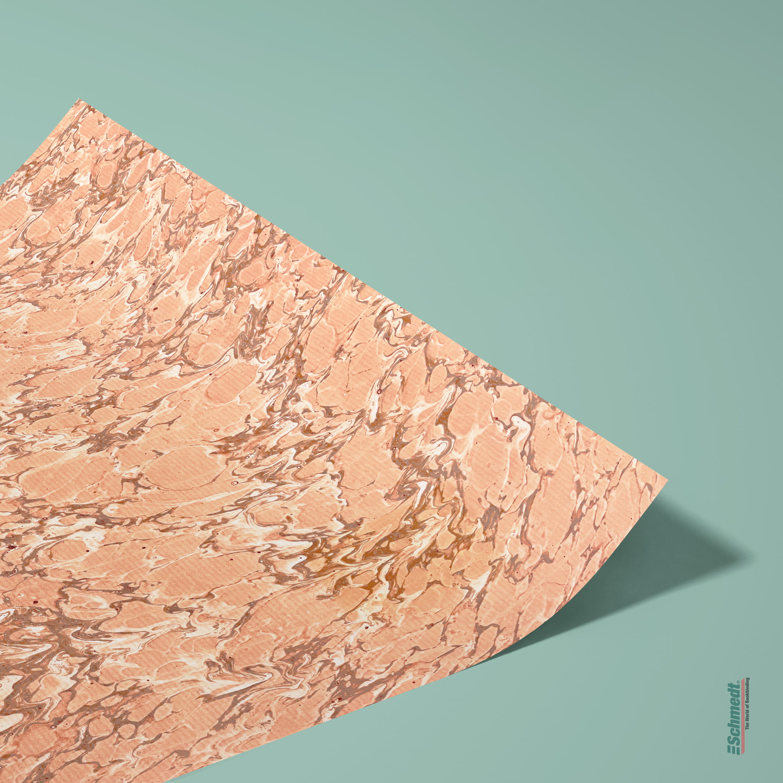 Echtes Pariser Marmorpapier - Farbe 049 - hellbraun - Format 50 x 65 cm - Laufrichtung Breitbahn - Beziehen von Bucheinbänden, Kästen, Schac... - Bild-1