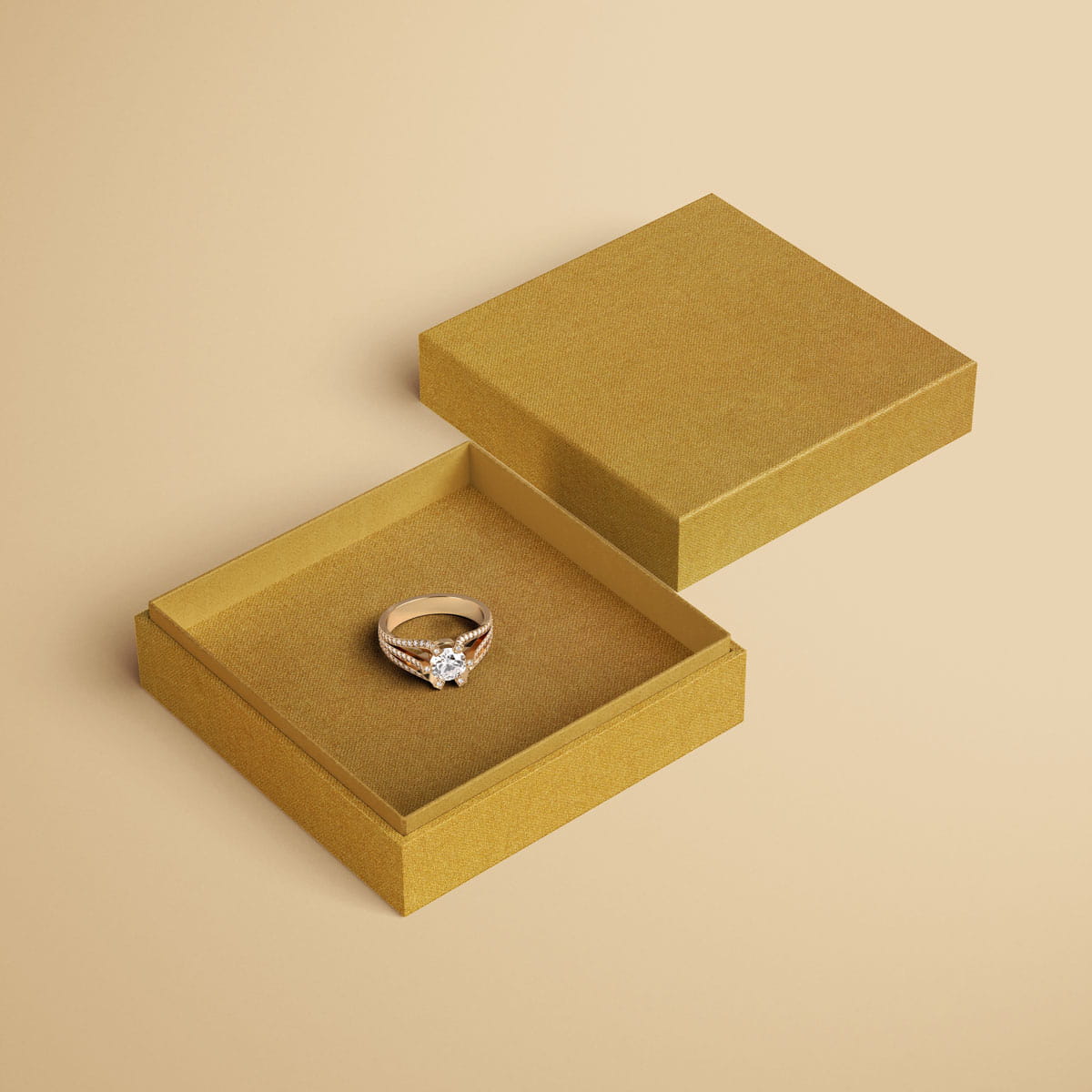 Englisch Buckram Metallic | Buchleinen - Farbe 6653 - gold - Anwendungen: für Bucheinbände, Speisekarten, Notizbücher, Ordner etc.... - Bild-1