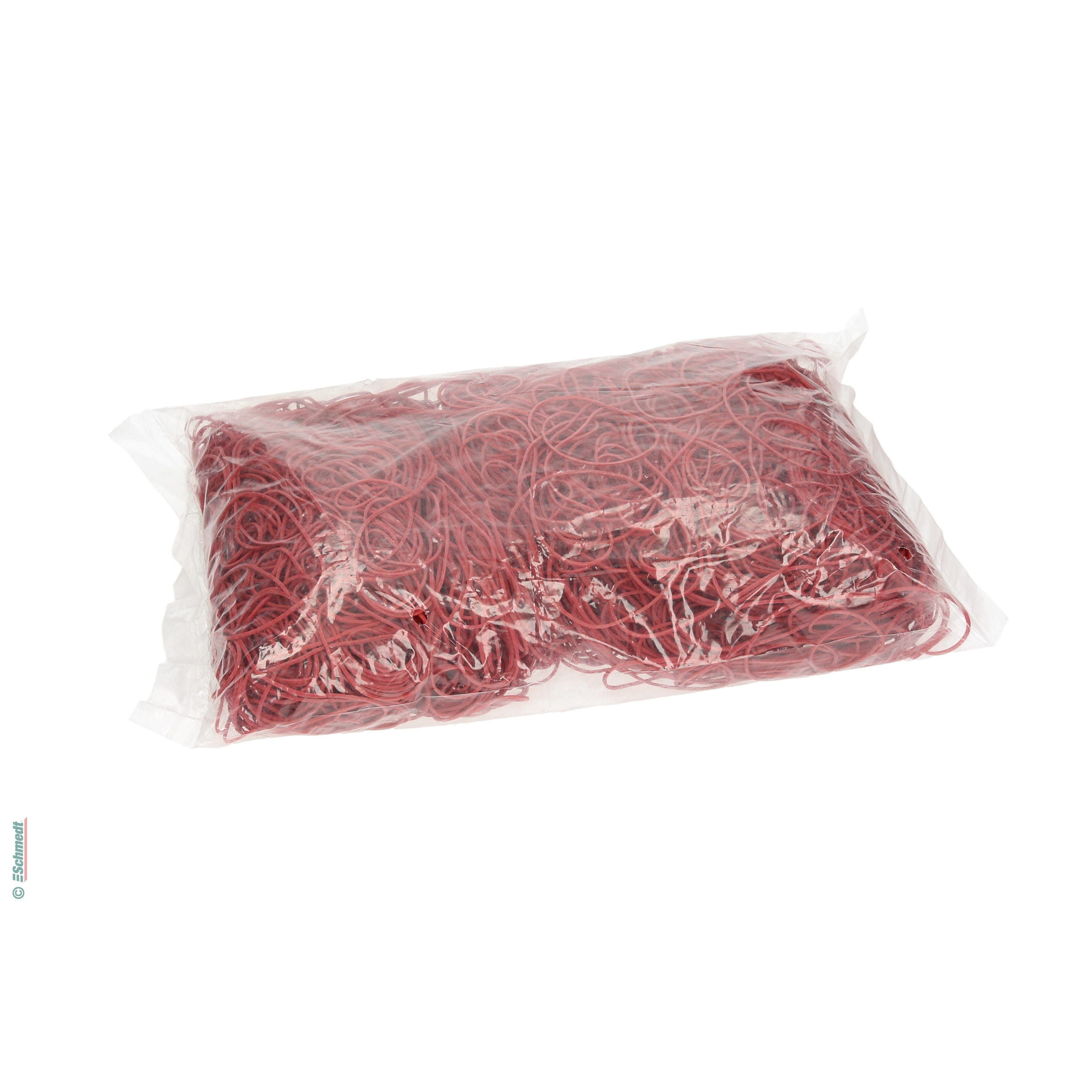 Anneaux en caoutchouc - Couleur rouge - Diamètre (en mm) 100 - pour empaqueter et fixer... - image-1