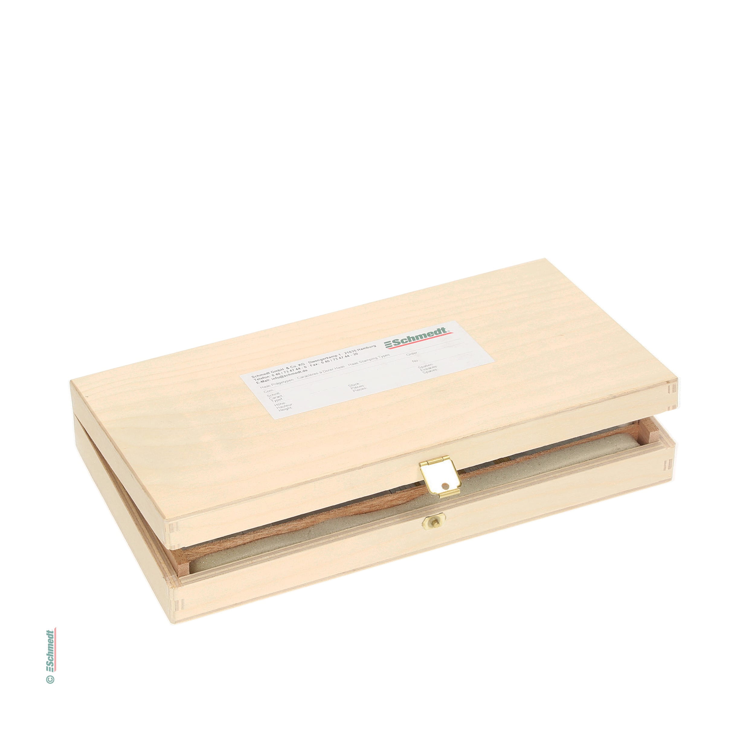 Haas typestyle Helvetica Mager - made of zinc-aluminium - to insert into a typeholder (manual of for blocking press) for hot-foil stamping o... - image-4