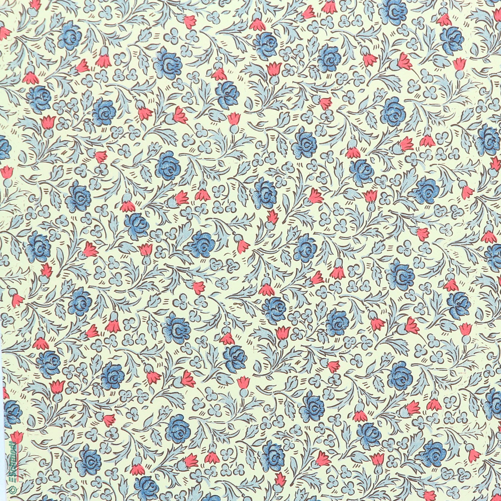 Leipziger Vorsatz - traditional coloured paper - Colour 712 - blue/red - used as endsheet and as cover paper for books, albums, boxes etc....