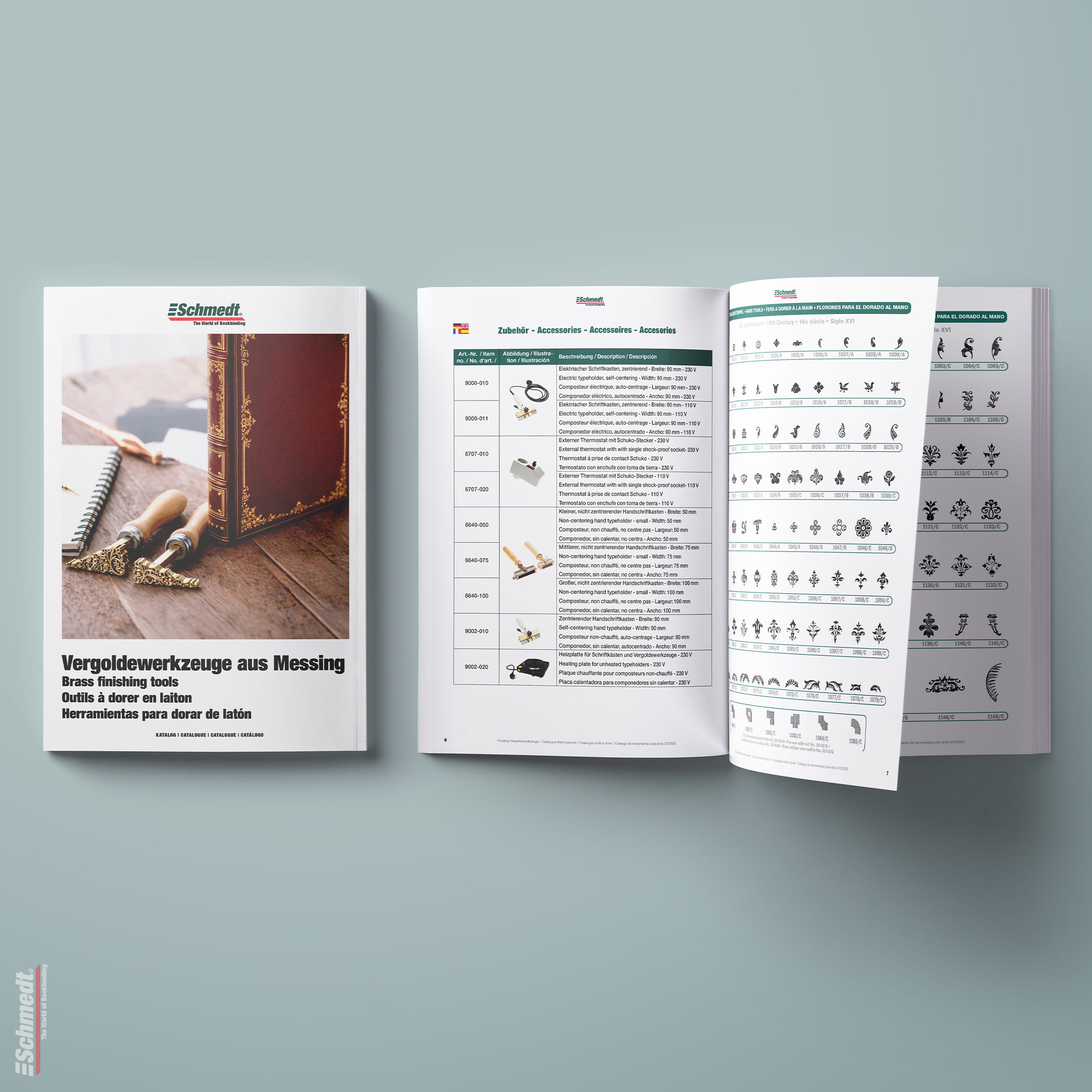 Katalog Vergoldewerkzeuge - aus Messing - gedruckte Ausgabe - In diesem Sonderkatalog finden Sie Abbildungen aller verfügbaren Motive von Ve...