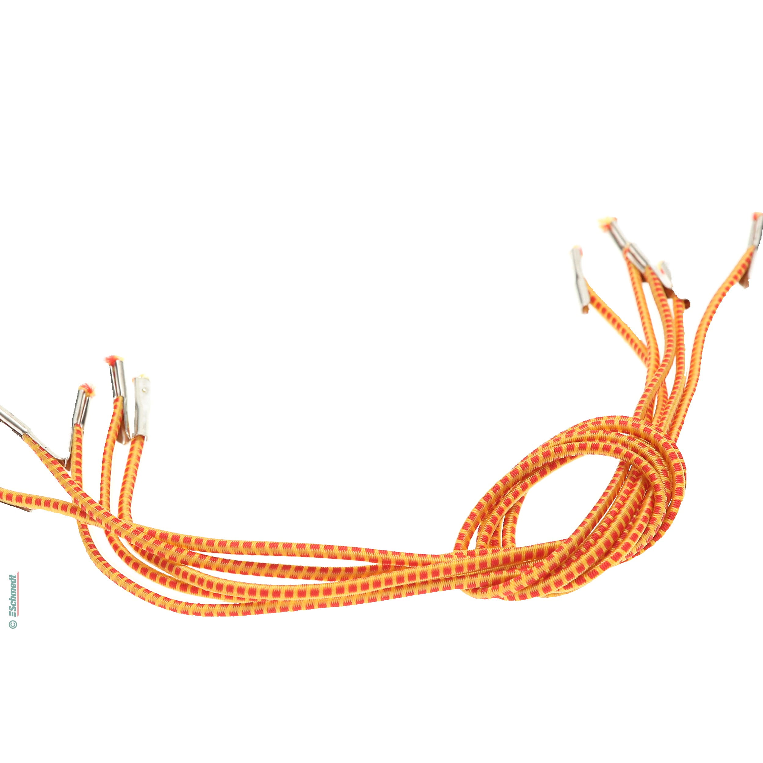 Ficelle élastique avec goupilles métalliques - Couleur 111 - rouge/jaune - pour fermer livres, agendas, chemises, , classeurs, menus, etc....